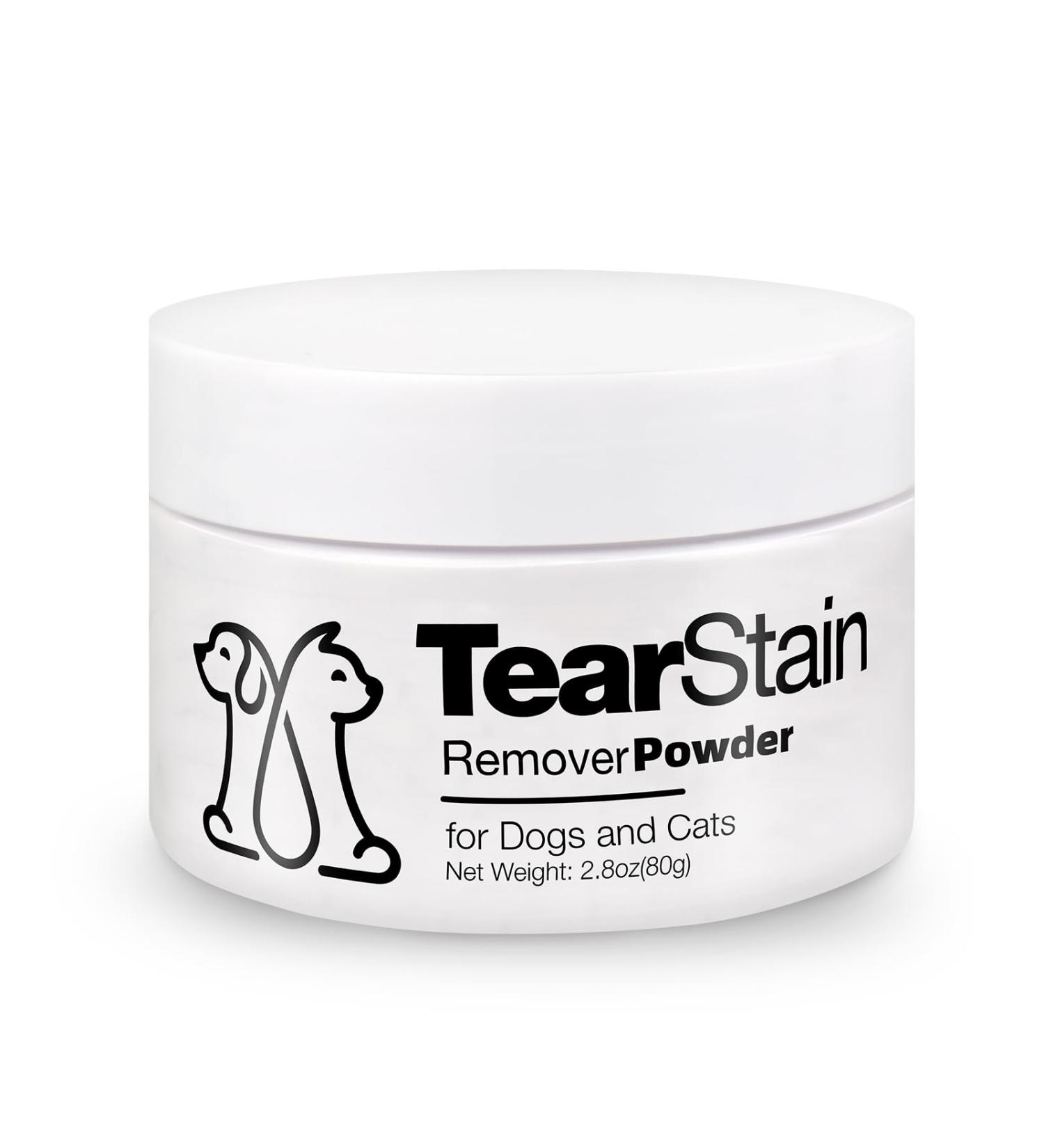 Veksun Tear Stain Remover Powder for Dogs & Cats - Gentle Formula Absorb Tears Lighten & Prevent Stains - Safe and Effective on White Dogs/Cats -2.8 Oz./80g - Buy Online on GoSupps.com