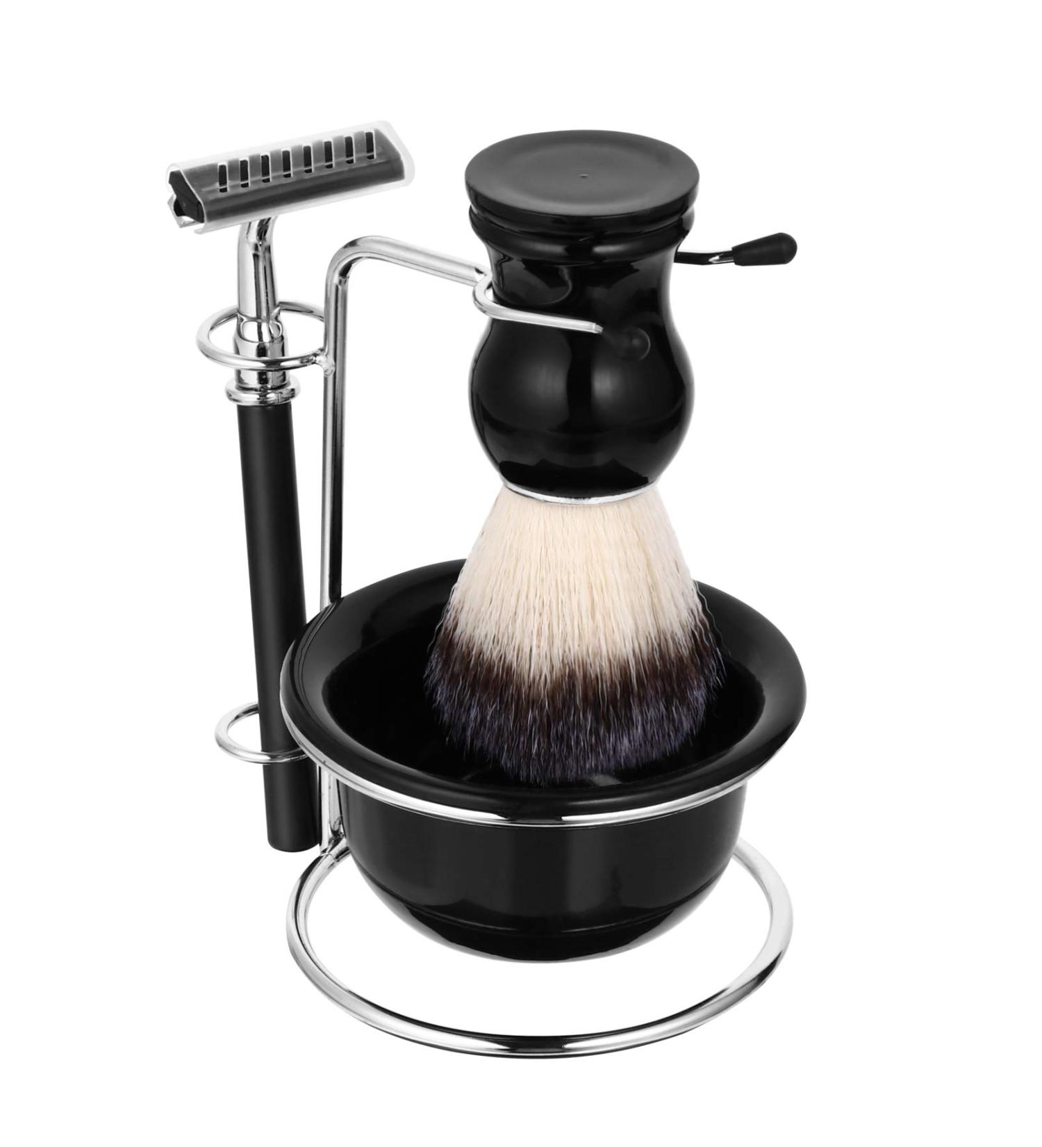 Milists 4PC Inner Shaving Kit - Stainless Steel Razor Brush & Bowl | Premium Beard Shaving Set for Men - International Shipping Available - Buy Online on GoSupps.com