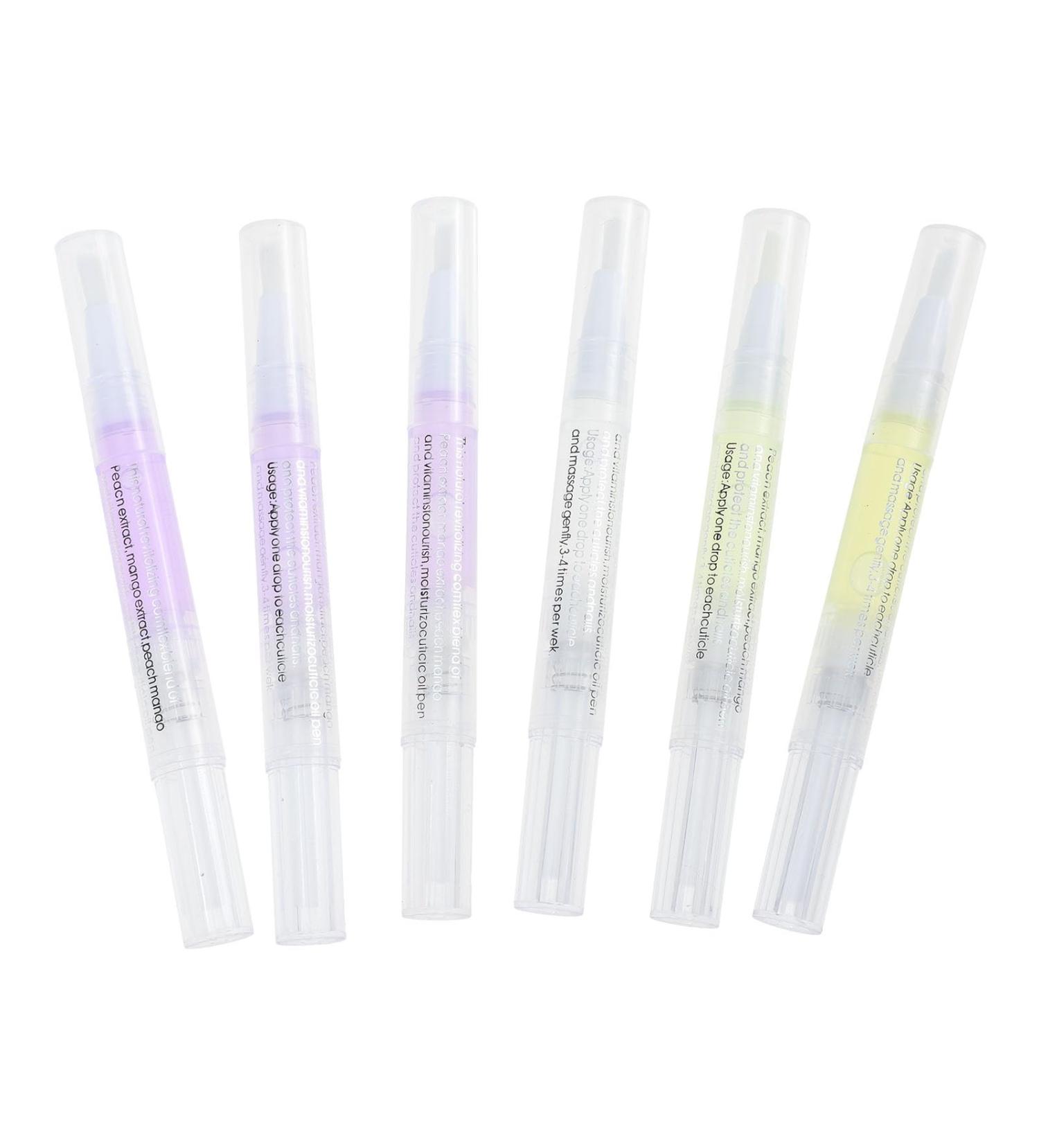 KICHOUSE 6 Pi ces Stylo Huile Cuticule Ongles Nourrissante Gel pour Soins Ongles Manucure Portable et Pratique - Buy Online on GoSupps.com