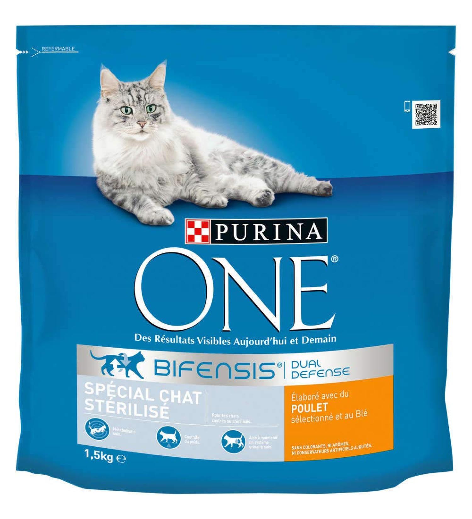 One Chicken and Wheat Dry Food for Sterilized Cat Pack of 1.5 kg - Buy Online on GoSupps.com