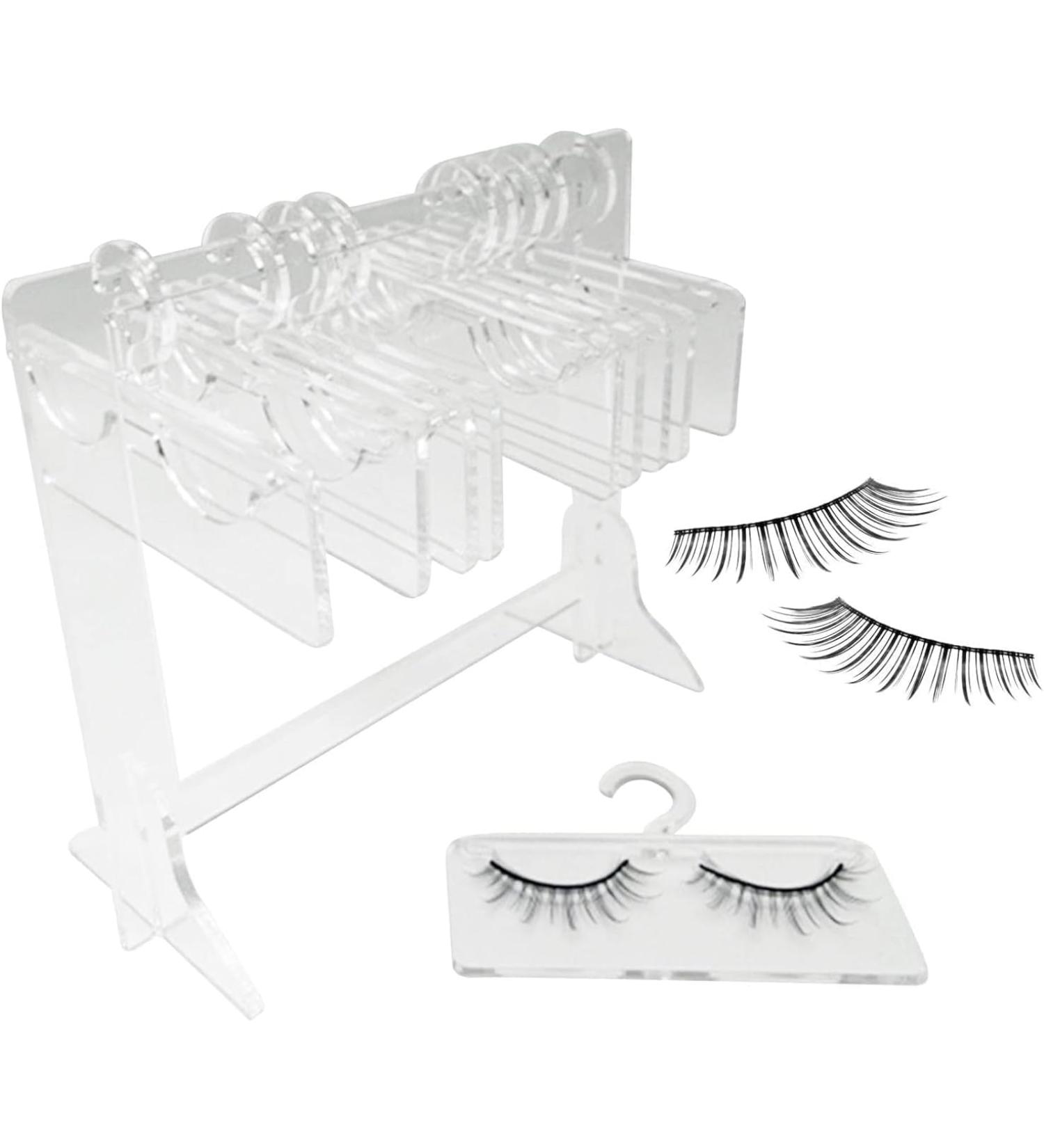 Mini Acrylic Eyelash Storage Rack | Organize & Display False Eyelashes | Makeup Holder for Women & Girls - Buy Online on GoSupps.com