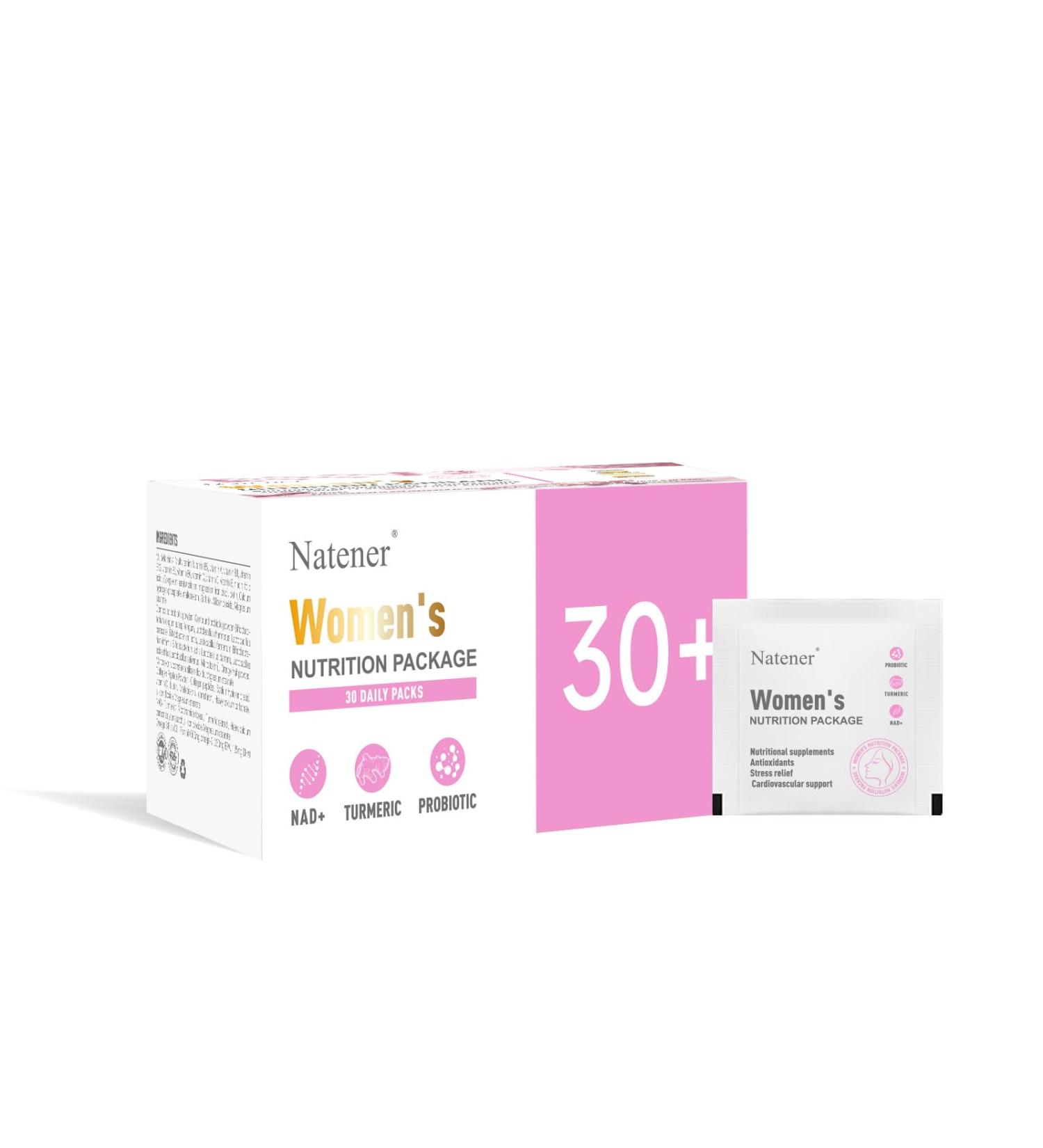 Natener 6 in 1 Women Vaginal Probiotics 80B CFU Lactobacillus + 800mg Omega-3 + 250mg NAD+ + 179.5mg Vitamin C Promote Healthy Vaginal Odor & Vaginal Flora - Buy Online on GoSupps.com