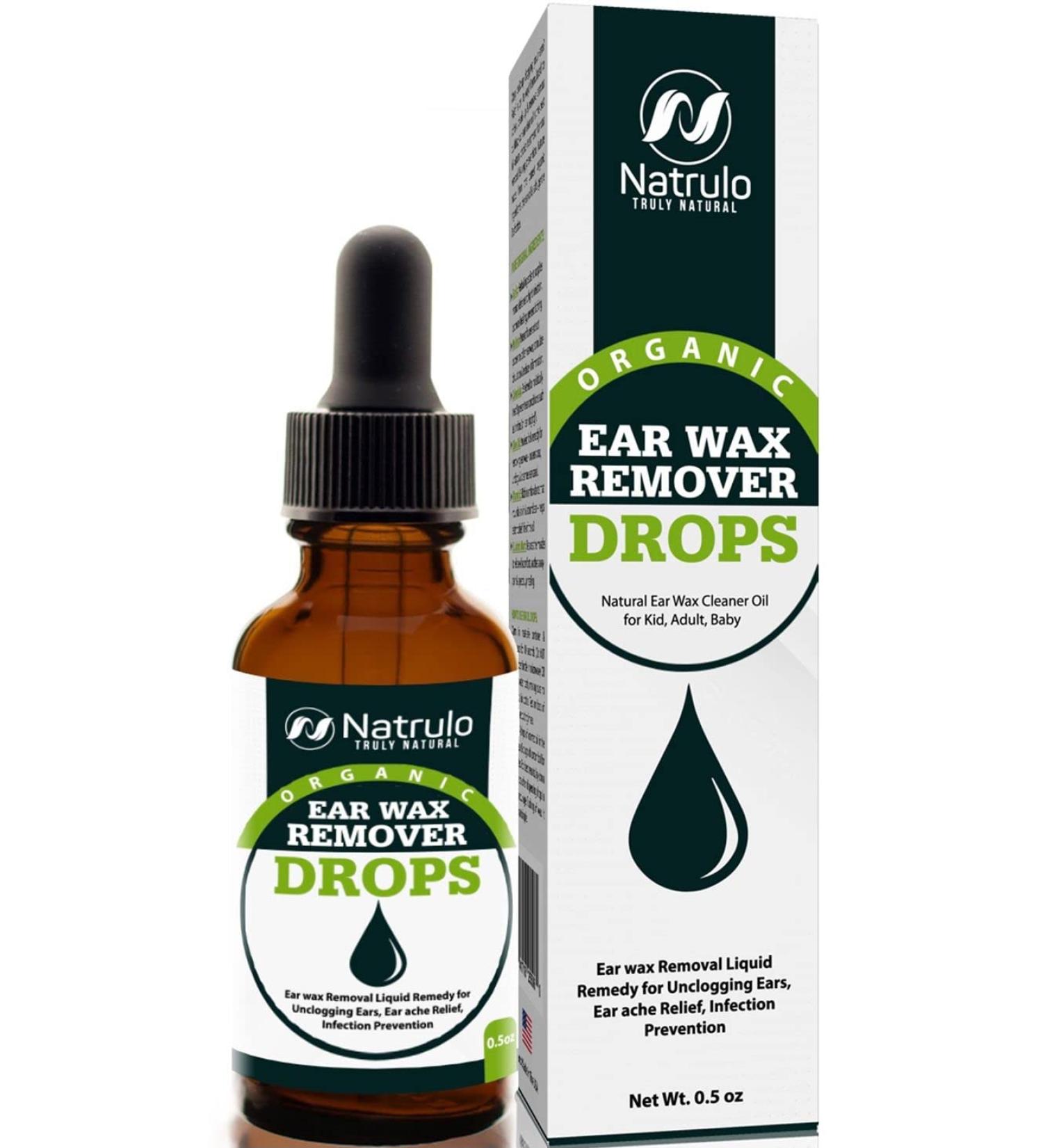 Organic Ear Wax Remover Drops - Natural Ear Wax Cleaner for Kids, Adults & Babies - Earwax Removal Liquid for Earache Relief & Infection Prevention - Made in USA - Buy Online on GoSupps.com