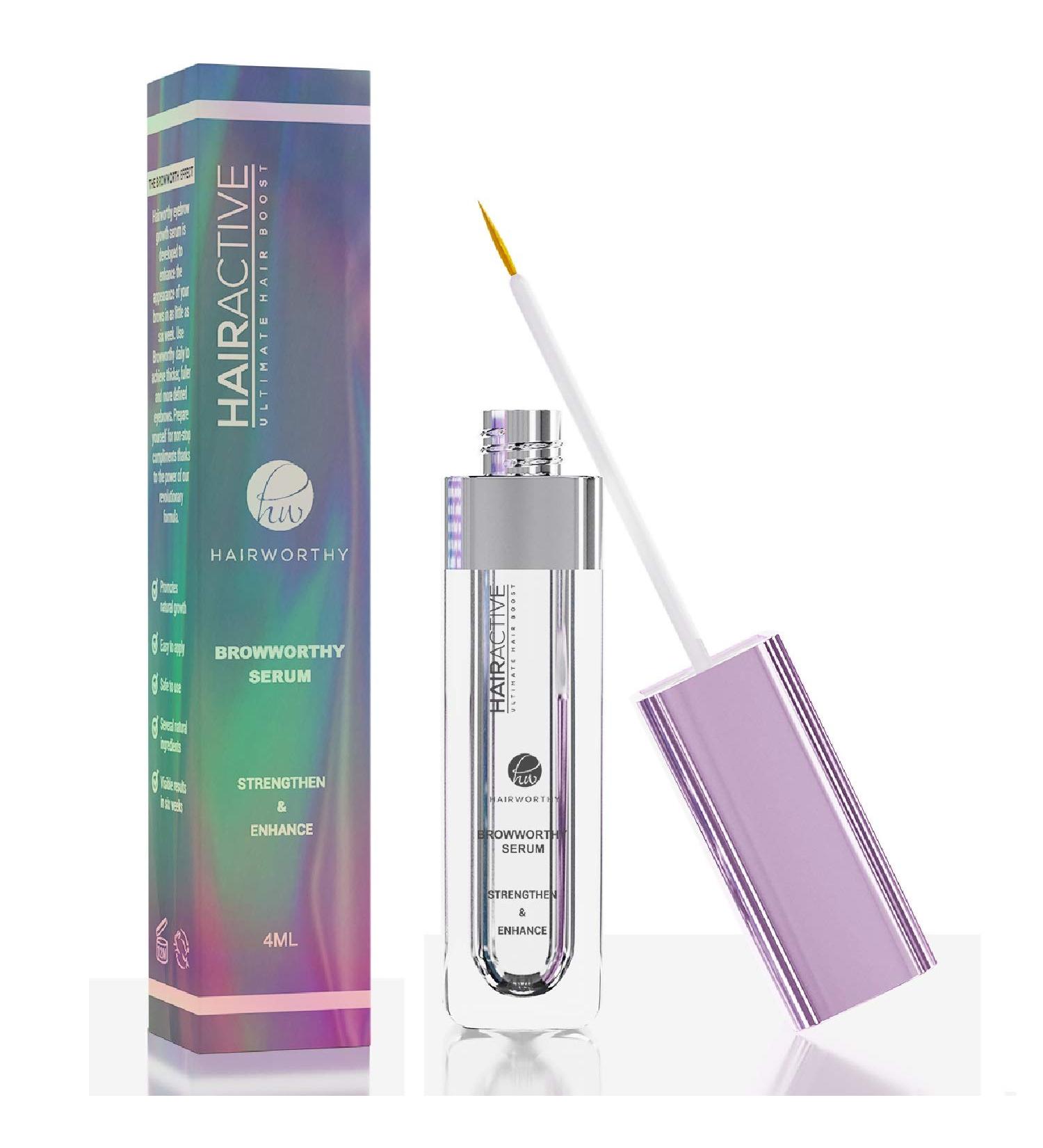 Hairworthy Browworthy Eyebrow Enhancing Serum - Achieve Thicker Fuller Defined Brows | Proven Formula for Natural Growth - Buy Online on GoSupps.com