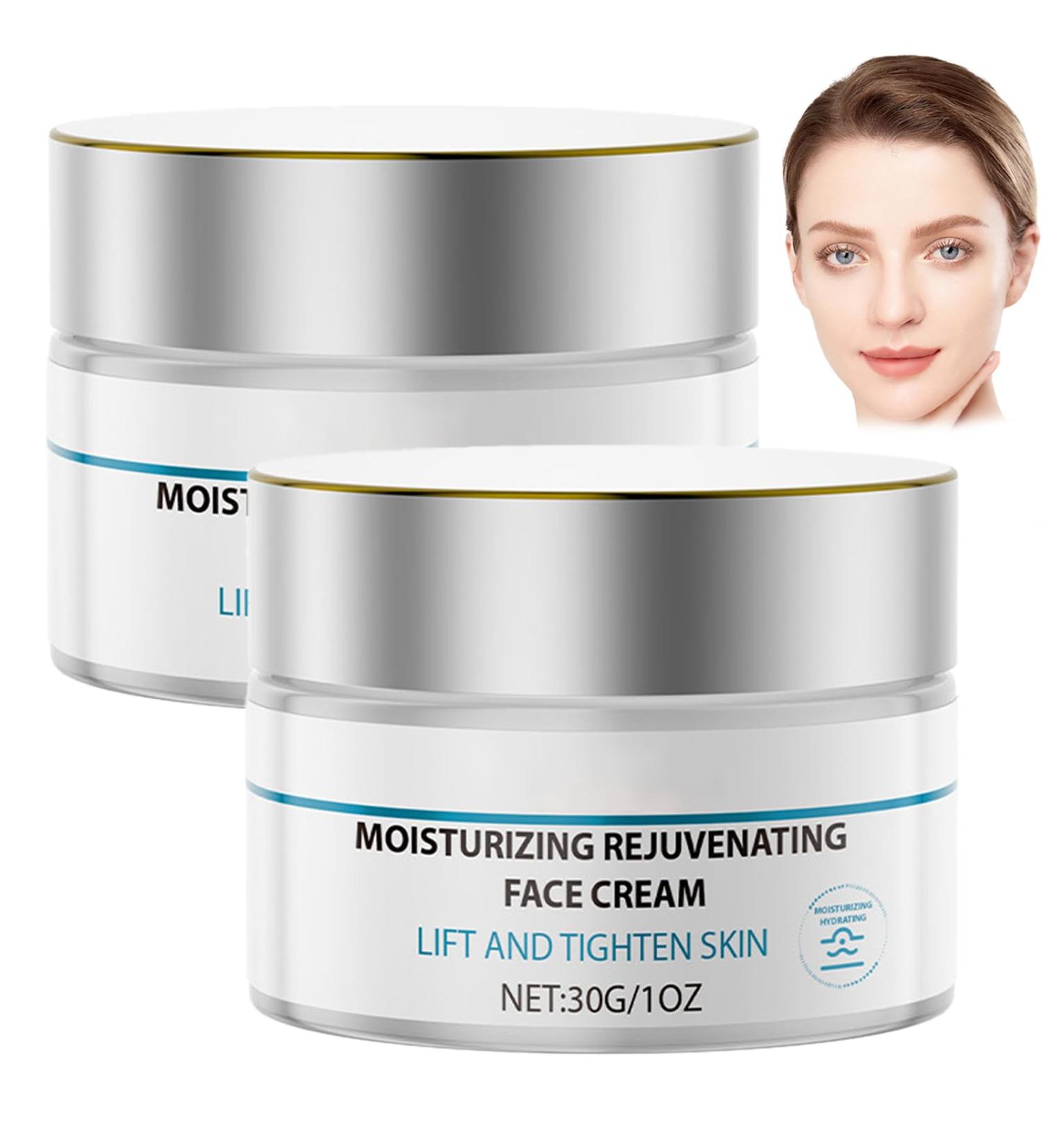  YUNFAX Face Tightening Cream Skin Firming Facial Moisturizer Nourishing Anti-Wrinkle Cream with Collagen & Vitamin E Daily Use for All Skin Types Morning Nighttime Post Sleep (30 g) (2PCS) - Buy Online on GoSupps.com