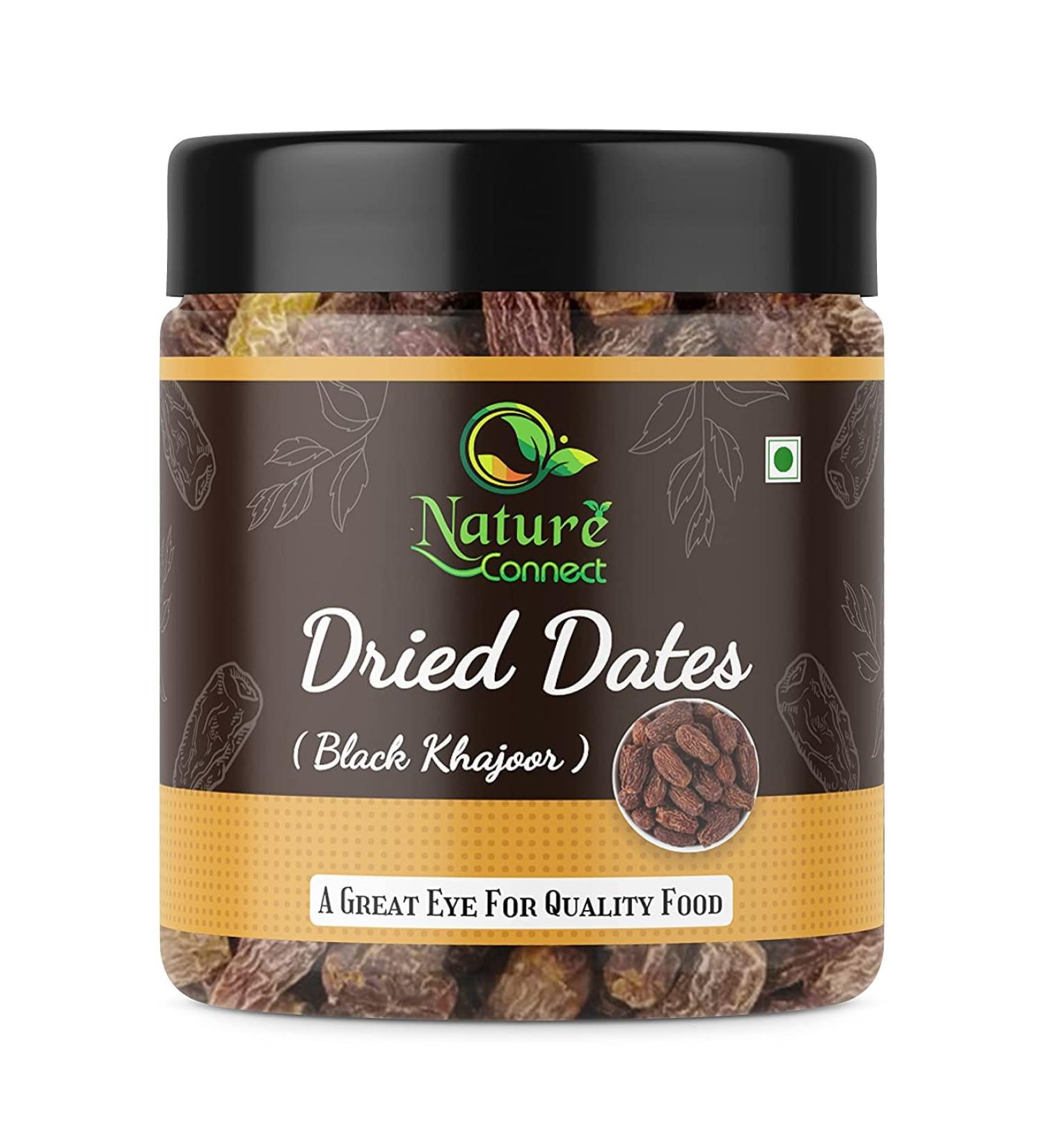 Nature Connect Khajoor Dry Black Dates - 250 gms. Sukha Khajoor (Kala Chuara) Khajur Dry Fruit Khajoor Dates_Packing May Vary - Buy Online on GoSupps.com