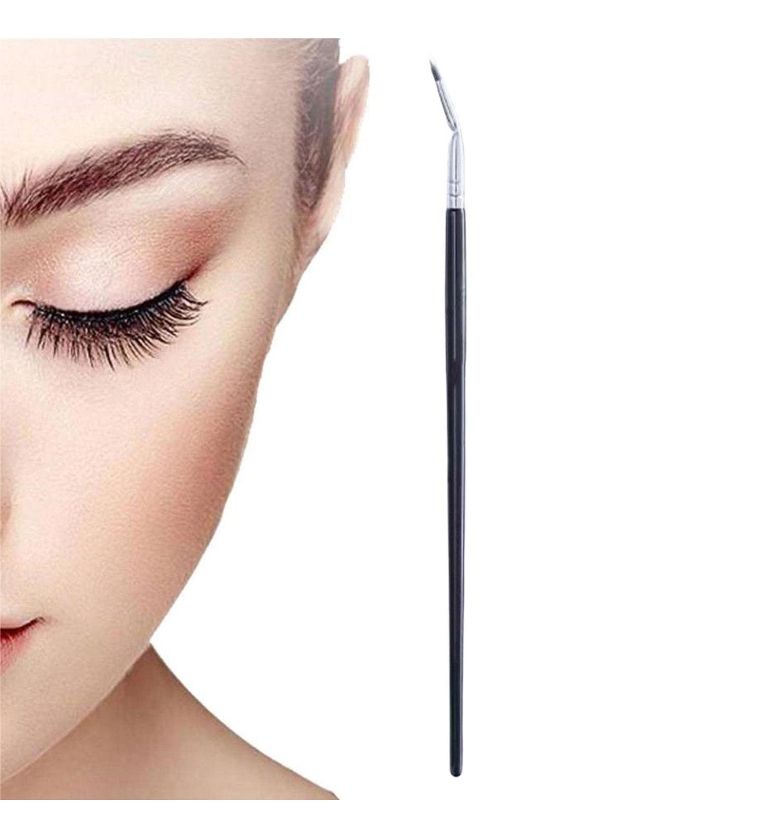 Angled Fan Eyelash Brush | 120 Degree Bent Eyeliner Brush | Angled Fan Eyelash Brush Eyelash Comb Cosmetic Brushes Eyelash Separator Bent Applicators for Detail Tosier - Buy Online on GoSupps.com
