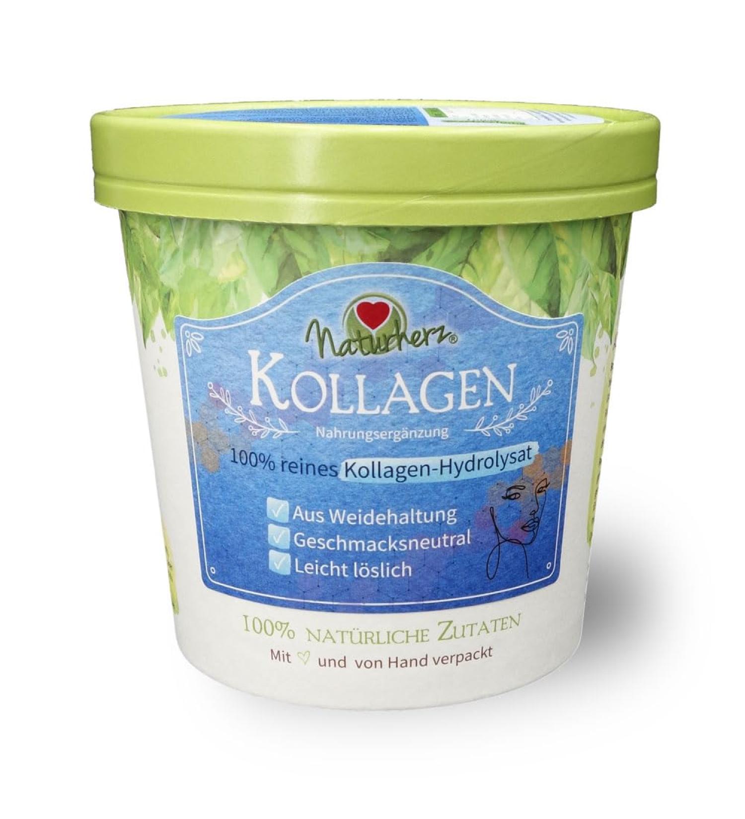 Natural heart Naturherz Collagen powder beauty kick 250 g 100 pasture conservation high bioavailability food supplement tasteless easily soluble - Buy Online on GoSupps.com