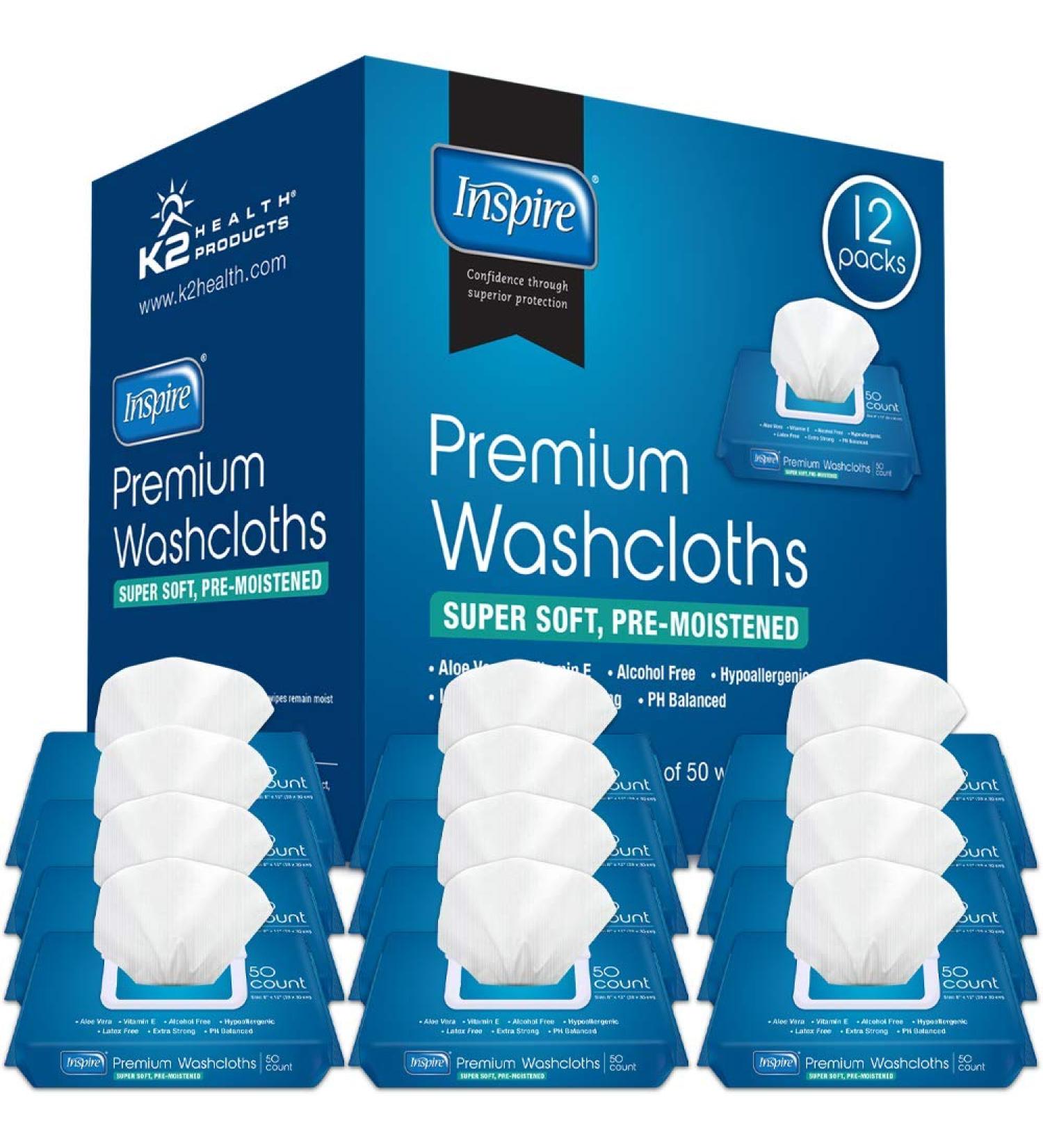 Inspire Adult Wet Wipes 600 Count - Incontinence & Cleansing Cloths - Buy Online on GoSupps.com