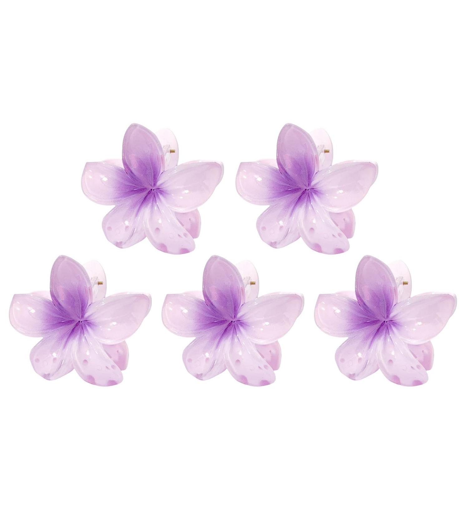 Flower Hair Clips | Floral Hair Clips | Fashion Hair Clips Plumeria Hair Clips 5 Flower Hair Clips Plumeria Hair Clip Plumeria Hair Barrettes P Purple - Buy Online on GoSupps.com