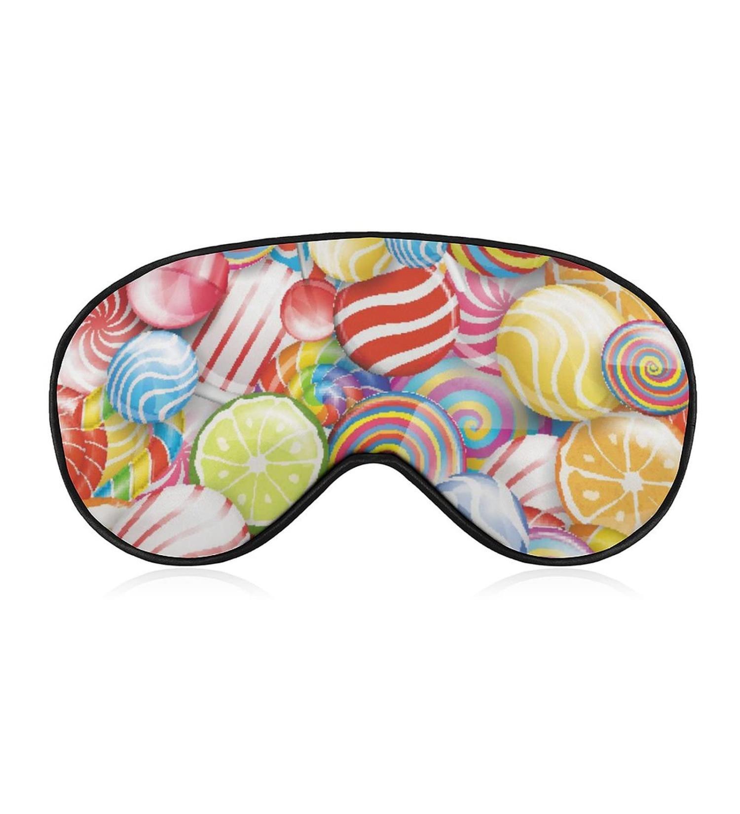 Colorful Spiral Sugar Candy Sleep Mask for Women | Adjustable Eye Shades with Elastic Strap - Shop Now - Buy Online on GoSupps.com