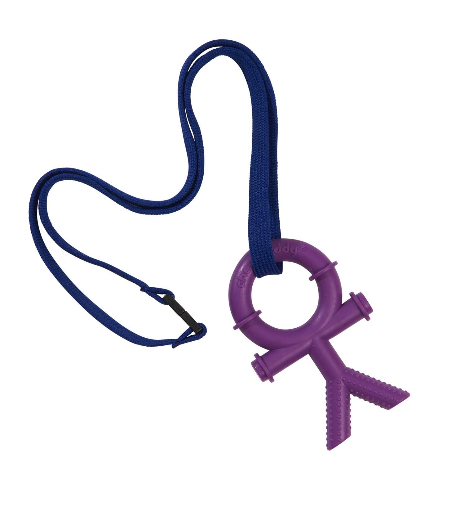 Sensory Direct Chewbuddy & Lanyard - Purple Sensory Chew and Teething Aid for Kids and Adults with Autism, ADHD, SPD, Oral Motor Needs | Anxiety Relief Tool - Buy Online on GoSupps.com