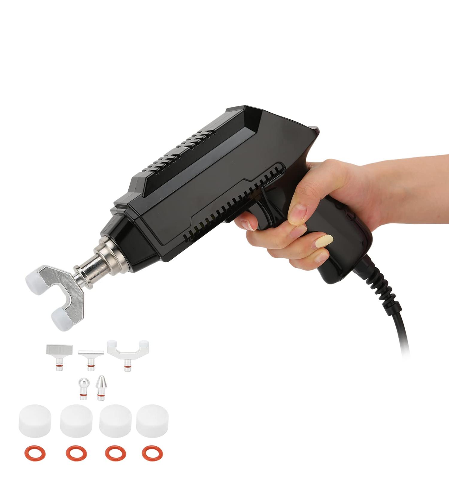 Chiropractic Adjustment Tool - Electric Vertebral Massage Device with 6 Massage Heads & 30 Adjustable Stages - Body Relaxation Pistol (Black EU) - Buy Online on GoSupps.com