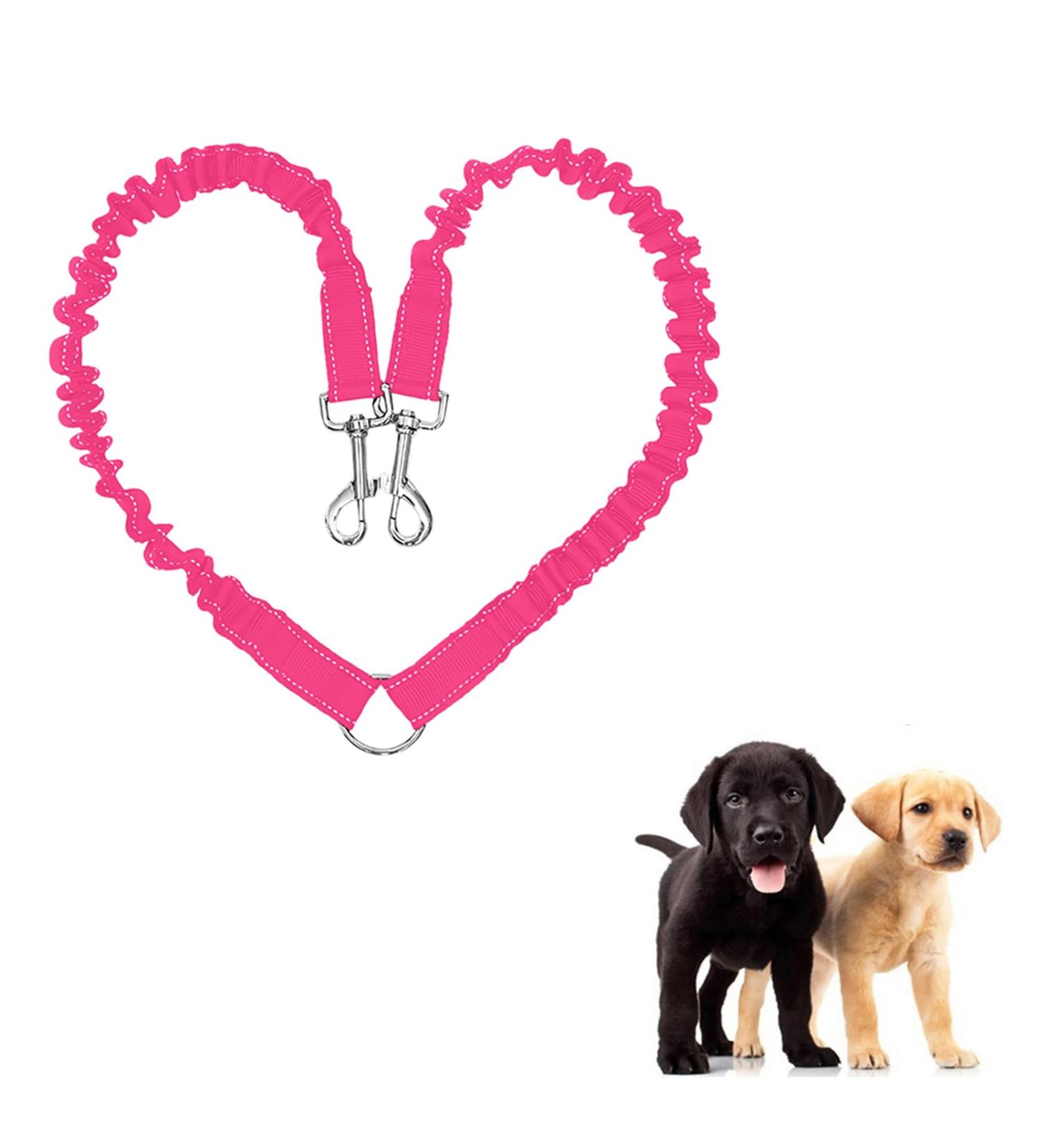 JVHLOV Double Dog Leash - 360 Rotatable for 2 Dogs | Pink | Perfect for Small Medium & Large Dogs - Buy Online on GoSupps.com