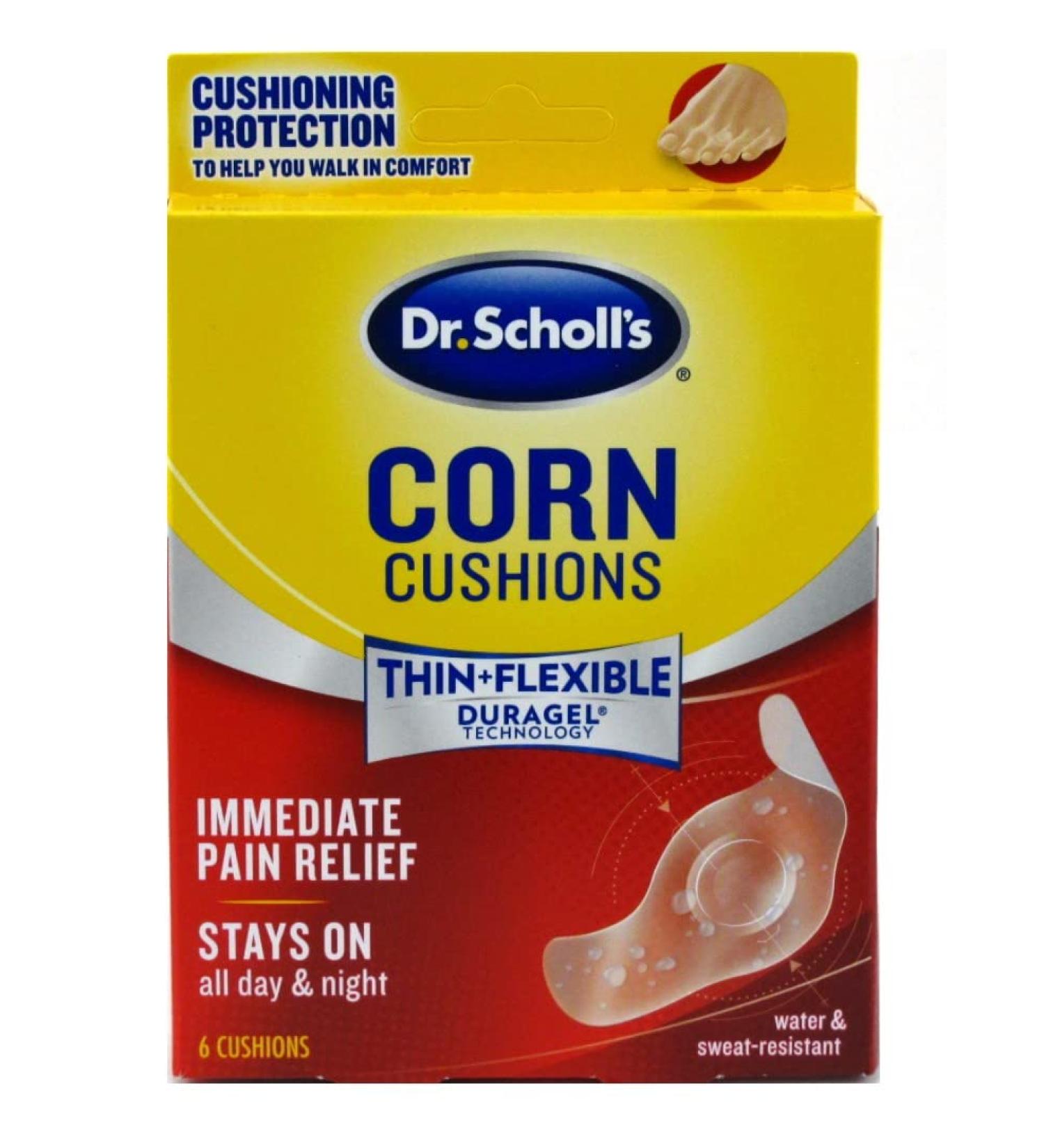 Dr. Scholl's Corn Cushions Duragel 6 Count (3 Pack) - Fast Relief for Corn Pain - Buy Online on GoSupps.com