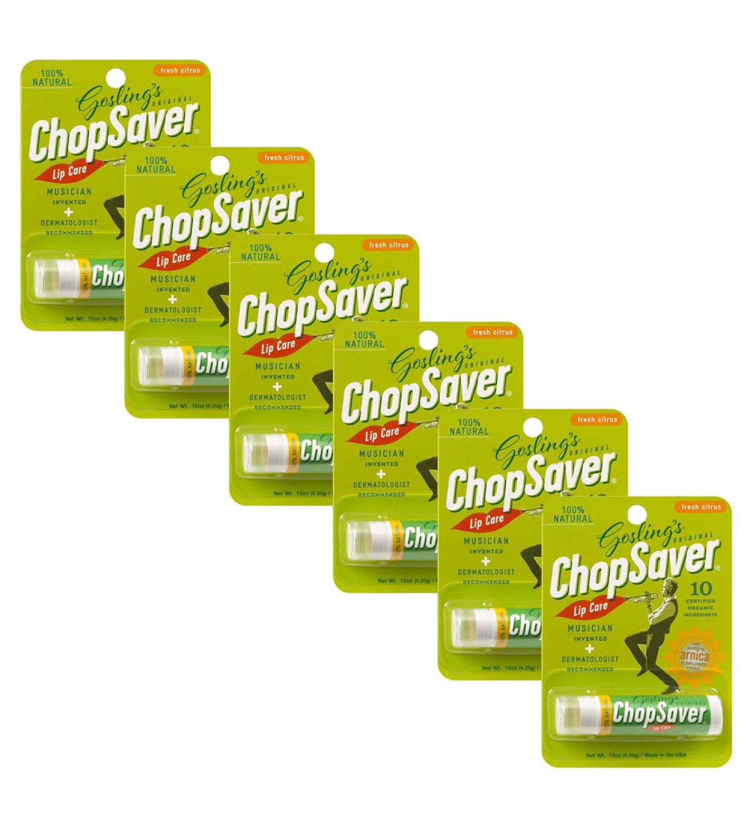 Gosling's Original ChopSaver All Natural Lip Balm 0.15 Oz - Pack of 6 - Buy Online on GoSupps.com