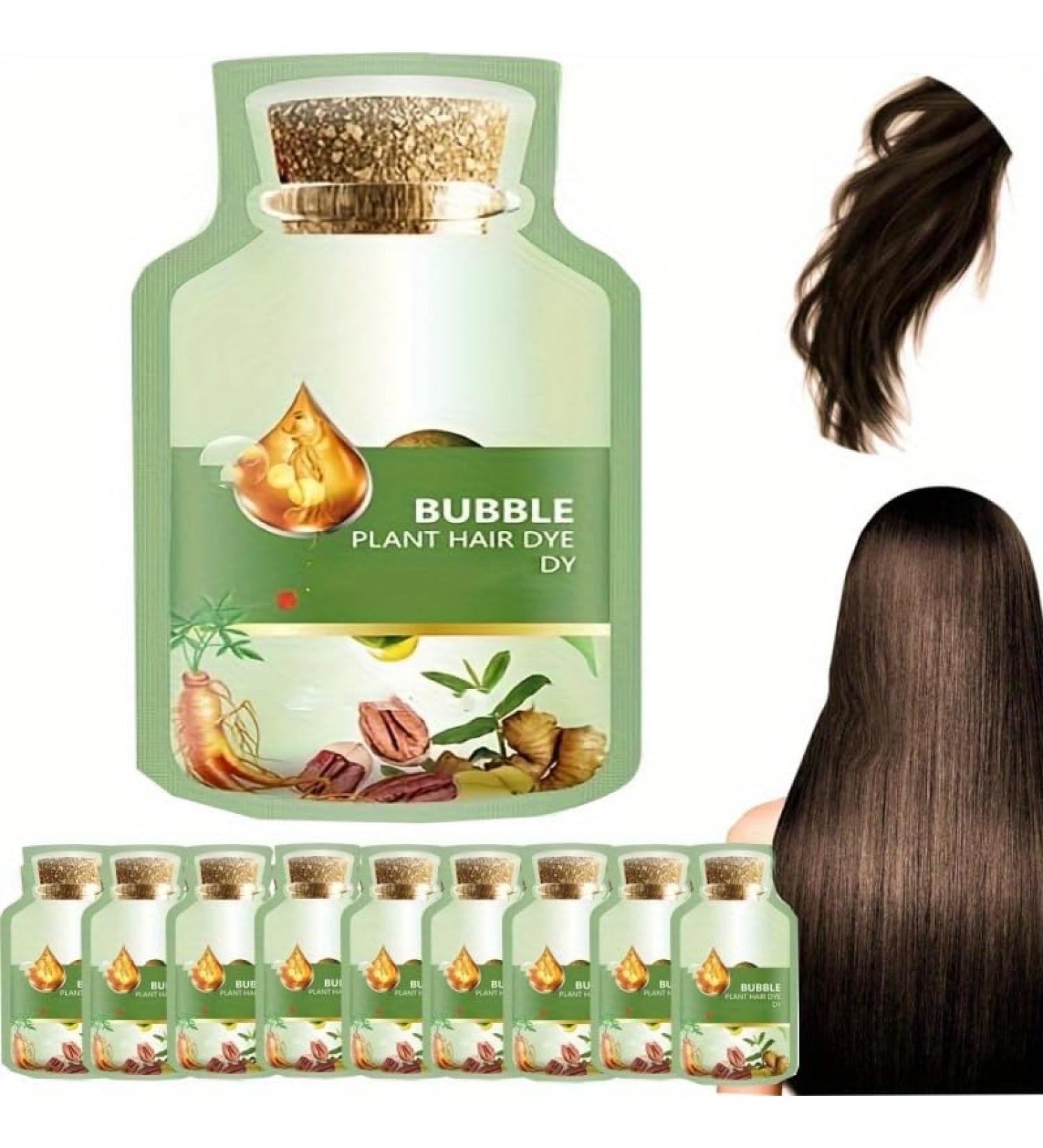 Natural Plant Hair Dye | 10ml Bubble Shampoo - Chestnut Brown | Gray Hair Coverage | Eco-Friendly & Gentle Formula | Shop Now - Buy Online on GoSupps.com