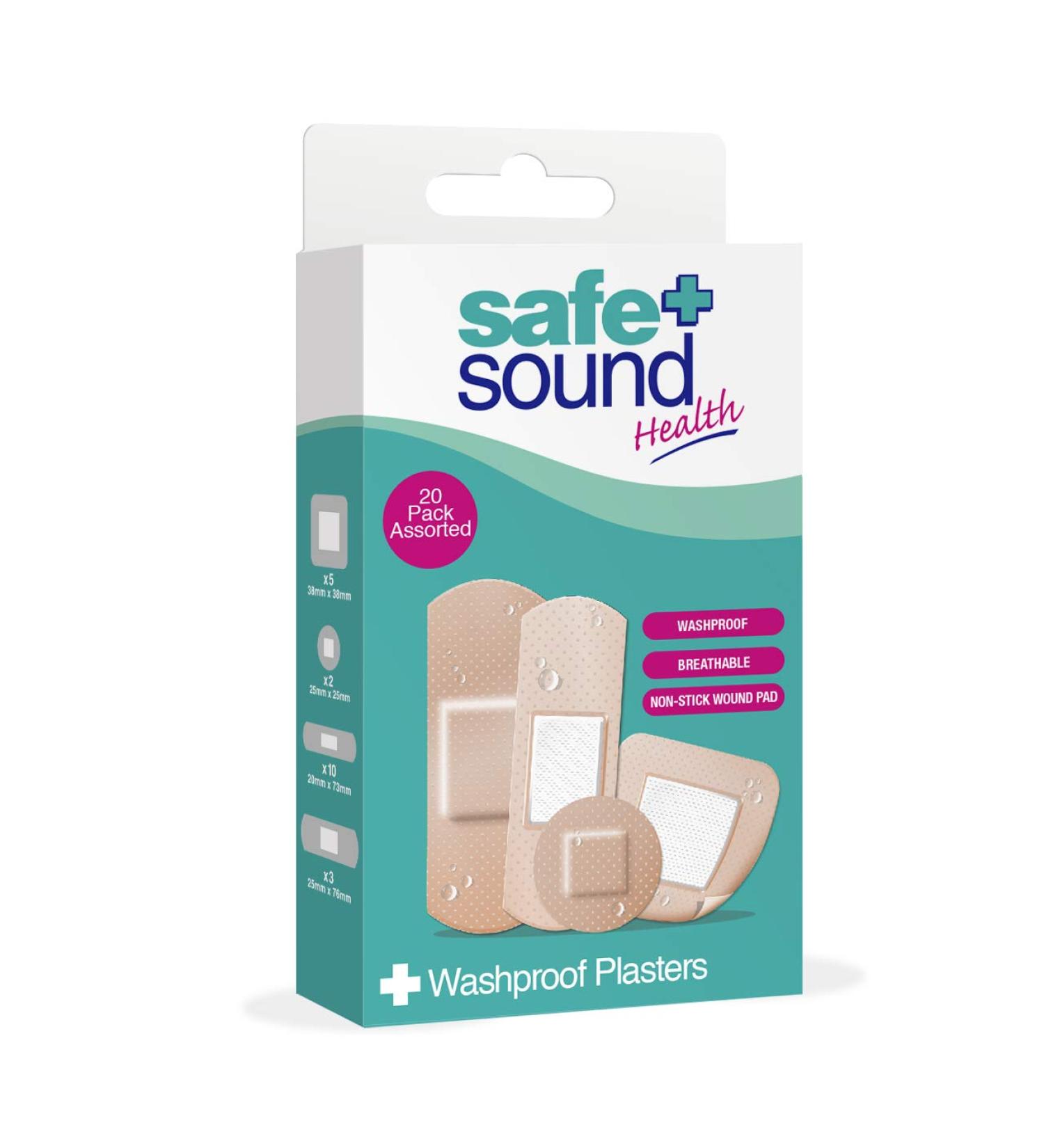 Safe & Sound 20 Washproof Plasters