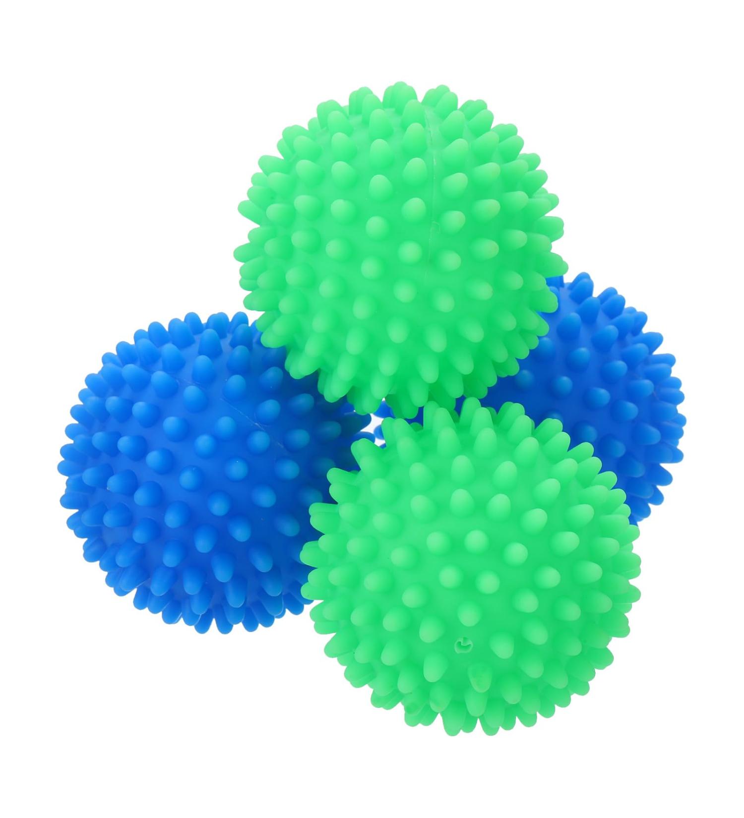 uxcell 4pcs Reusable Laundry Dryer Balls - Vinyl Drying Balls to Reduce Wrinkles & Static Fabric Softener Energy Saving - Blue & Green - Buy Online on GoSupps.com