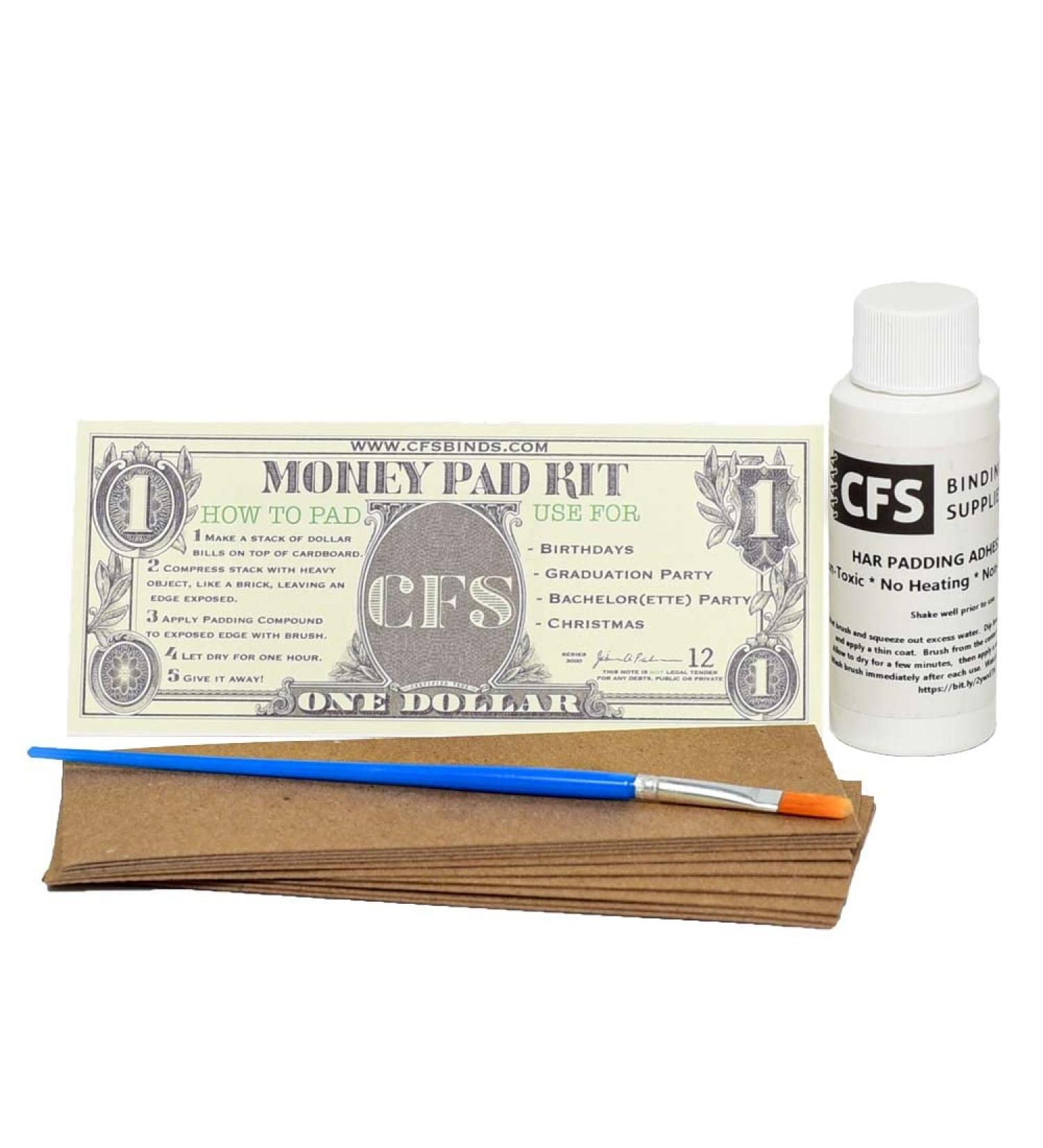 Money Pad Kit - DIY Padding Kit - Includes 2oz of HAR Precision Padding Compound - USA Made Recycled chipboard and a pad Brush - Buy Online on GoSupps.com