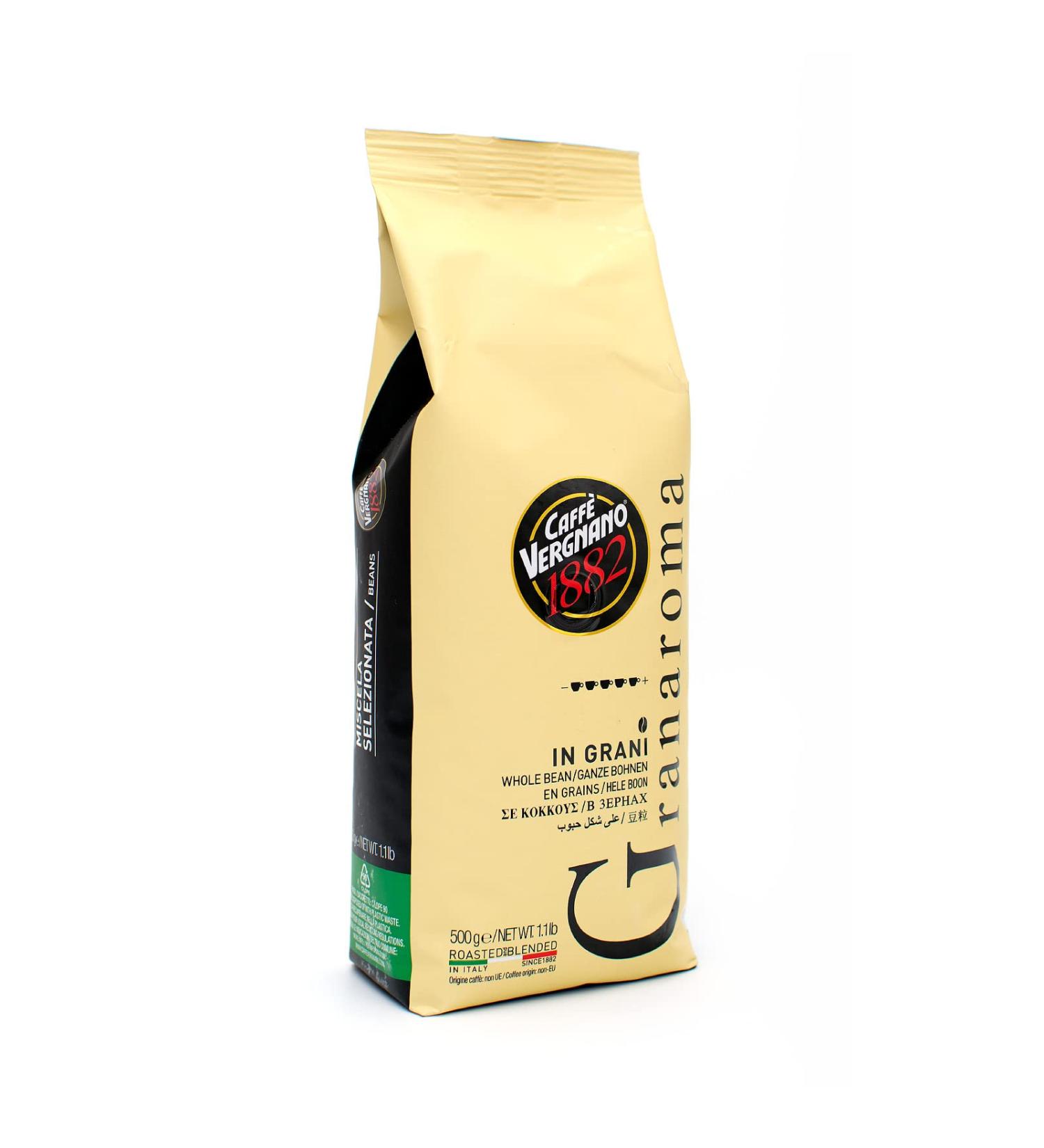Caff Vergnano 1882 Gran Aroma - Whole Bean Coffee 500g - Buy Online on GoSupps.com