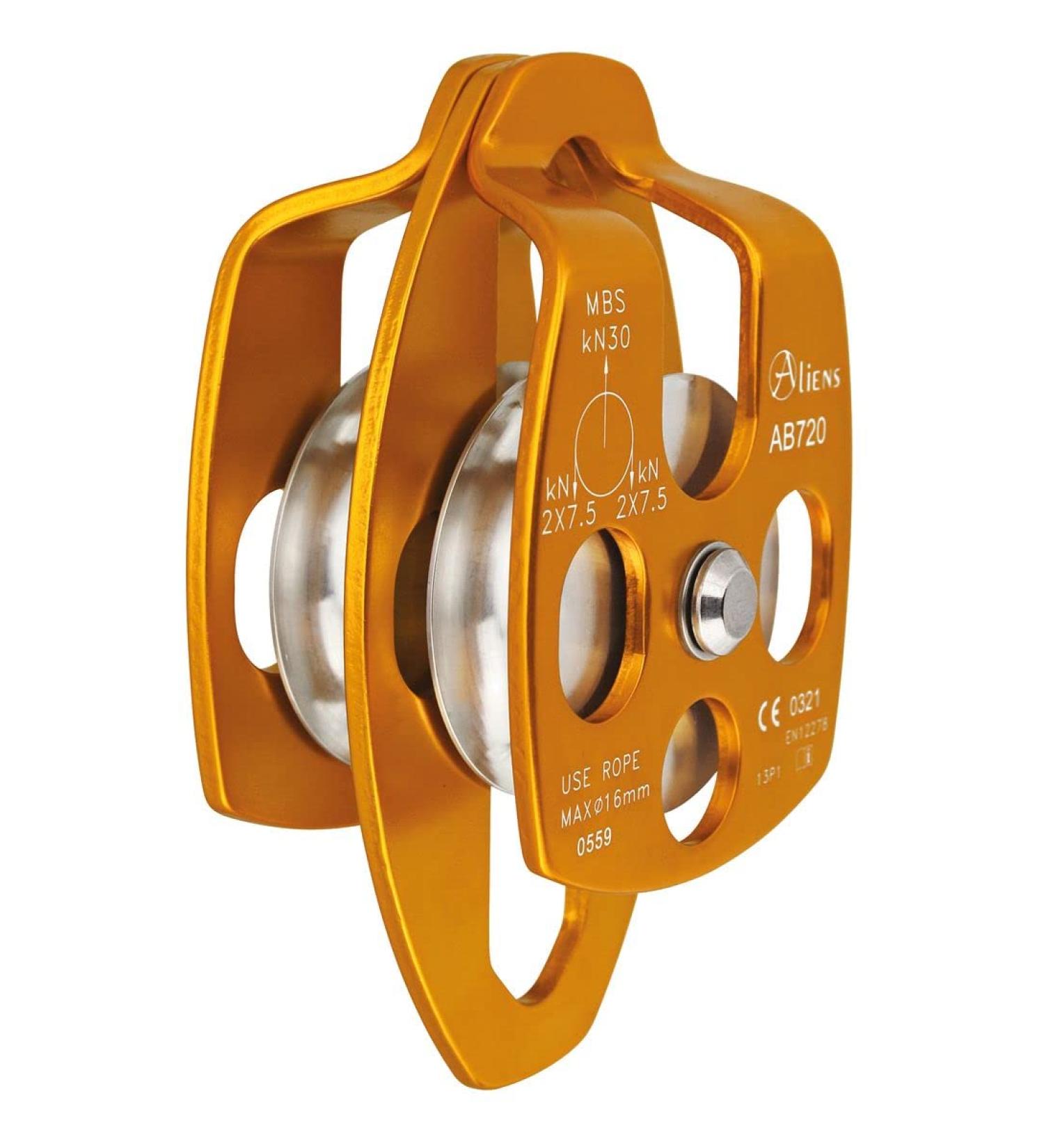 Shop ALIENS Big Double Pulley Open | Premium Deflection Pulley in Gold - International Shipping Available - Buy Online on GoSupps.com