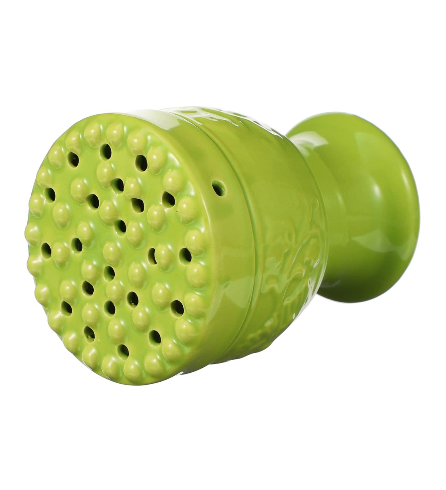 Health Moxibustion Set - Ceramic Double Layer Moxa Burner Scraper Tool & Moxa Cup - Peach Blossom Design for Enhanced Wellness - Buy Online on GoSupps.com