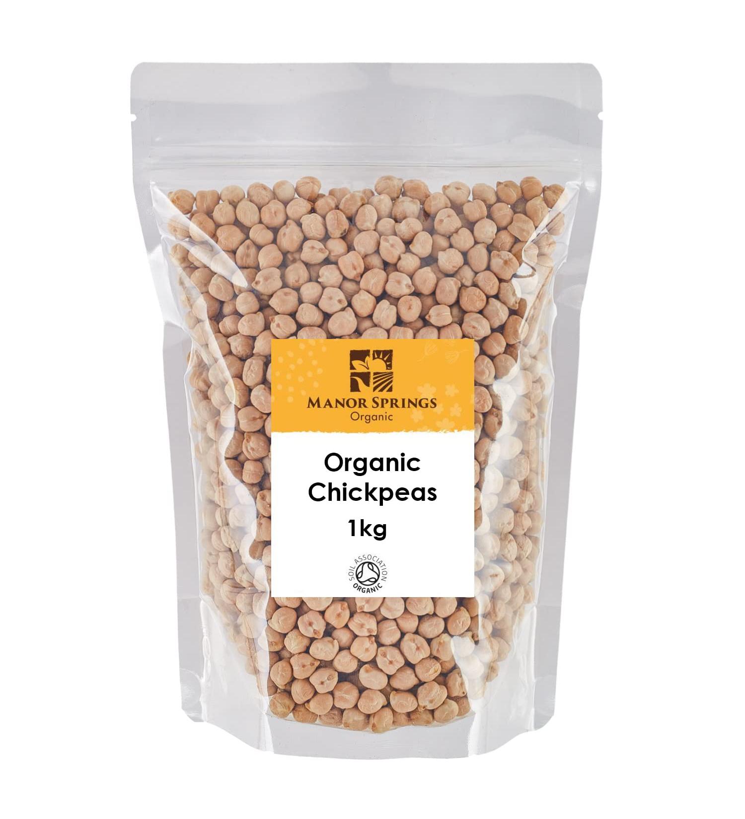 Manor Springs Organic 1kg Organic Chickpeas - Premium Quality & Sustainable Choice - Buy Online on GoSupps.com