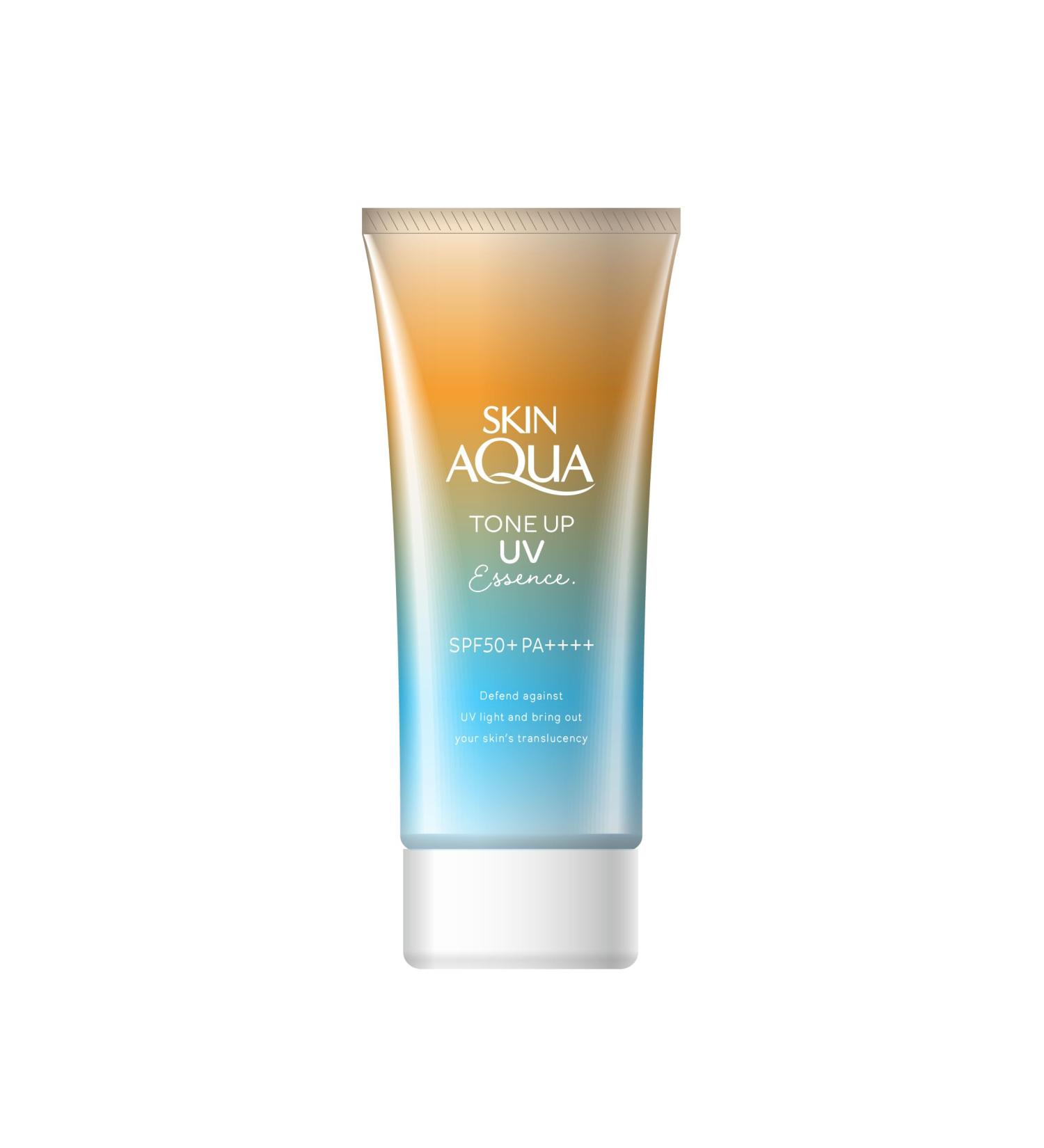 Skin Aqua Rohto Tone Up UV Essence 80g - Latte Beige | Best Sunscreen for Glowing Skin | International Shipping Available - Buy Online on GoSupps.com
