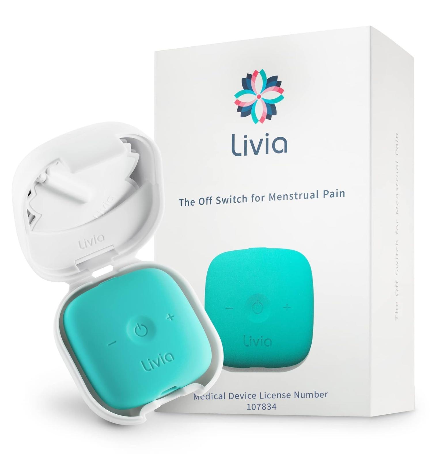 Buy Livia Menstrual Pain Relief Device - Portable Rechargeable with Gel Pads | Effective Cramps Relief 12-Hour Battery International Shipping - Buy Online on GoSupps.com