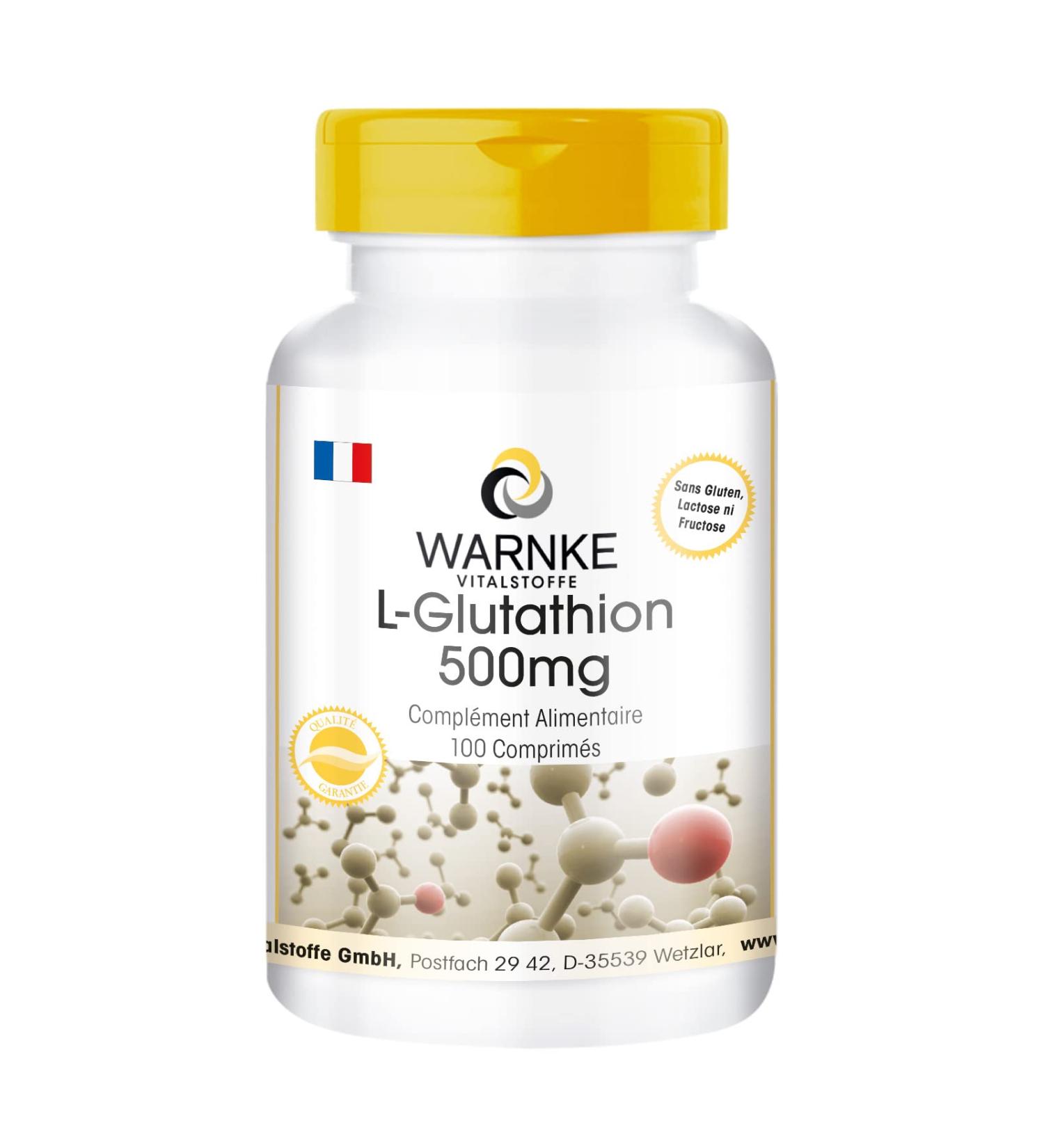 L-Glutathione 500mg - 100 tablets - Vegan - Reduced form | Warnke Vitalstoffe - Quality from German pharmacies - Buy Online on GoSupps.com