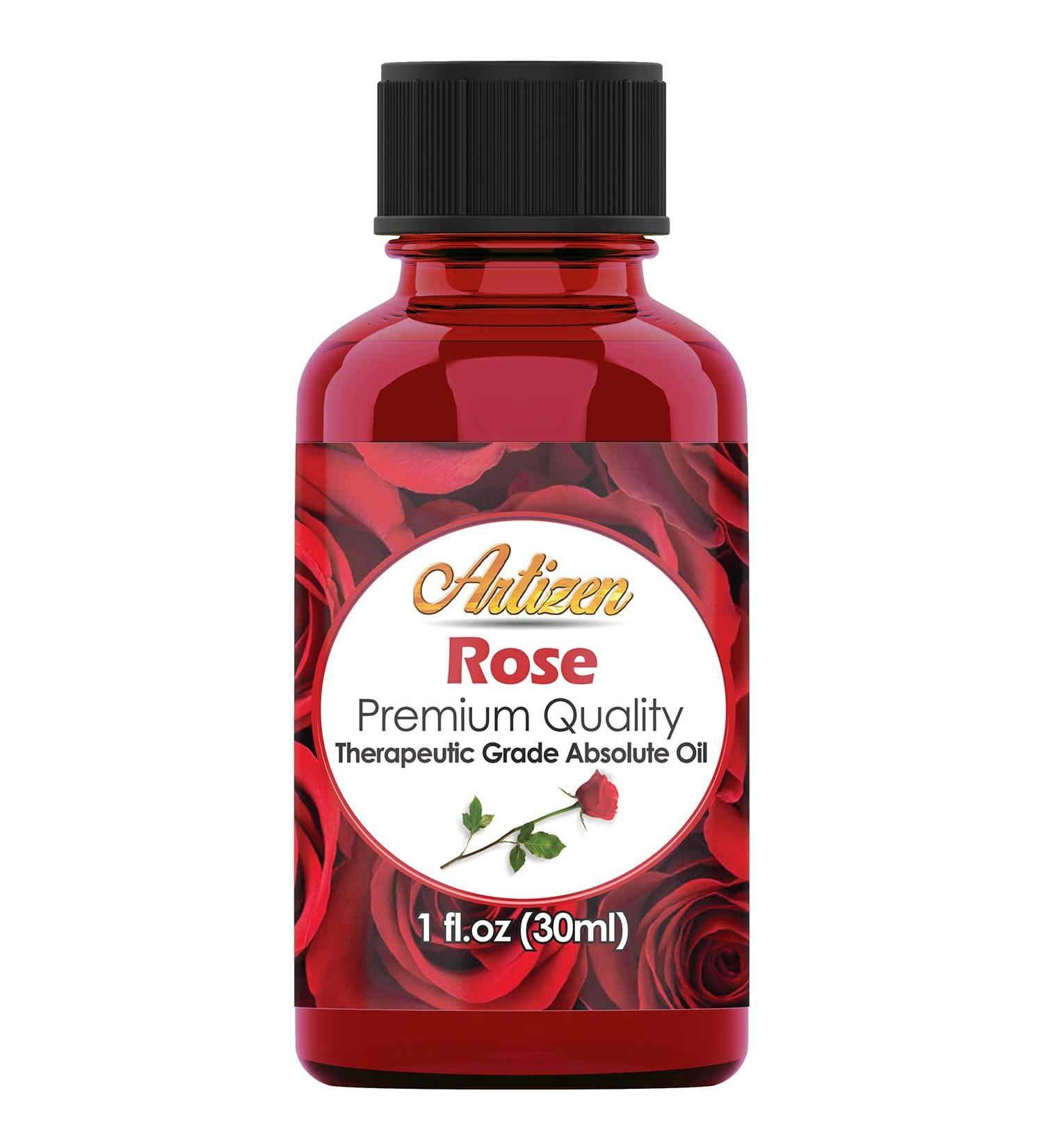 Artizen Rose Essential Oil - 1oz Therapeutic Grade for Aromatherapy, Relaxation, Skin Therapy - Pure Rose Oil (1 Fl Oz) - Buy Online on GoSupps.com