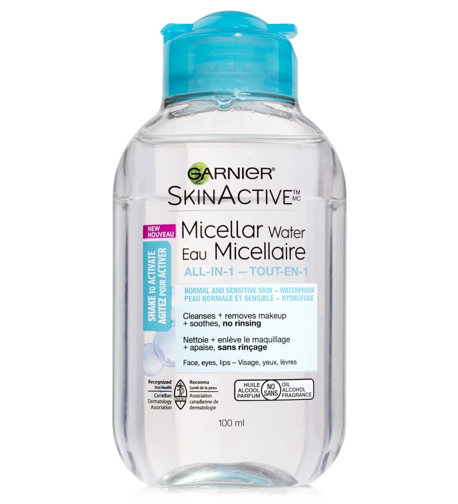Garnier SkinActive Micellar Cleansing Water for Waterproof Makeup 3.4 fl oz - Gentle & Effective Makeup Remover - Buy Online on GoSupps.com