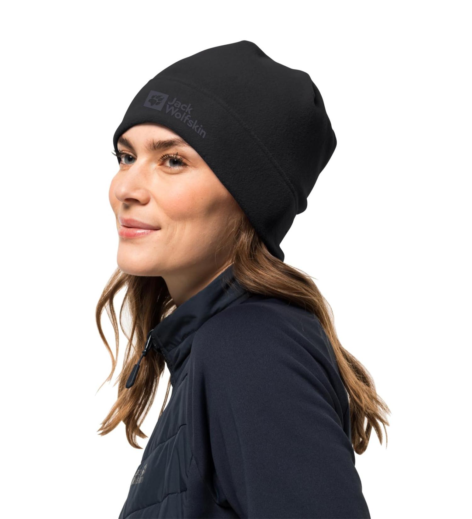 Jack Wolfskin Unisex Beanie Hat - Real Stuff One Size Black | International Shipping Available - Buy Online on GoSupps.com