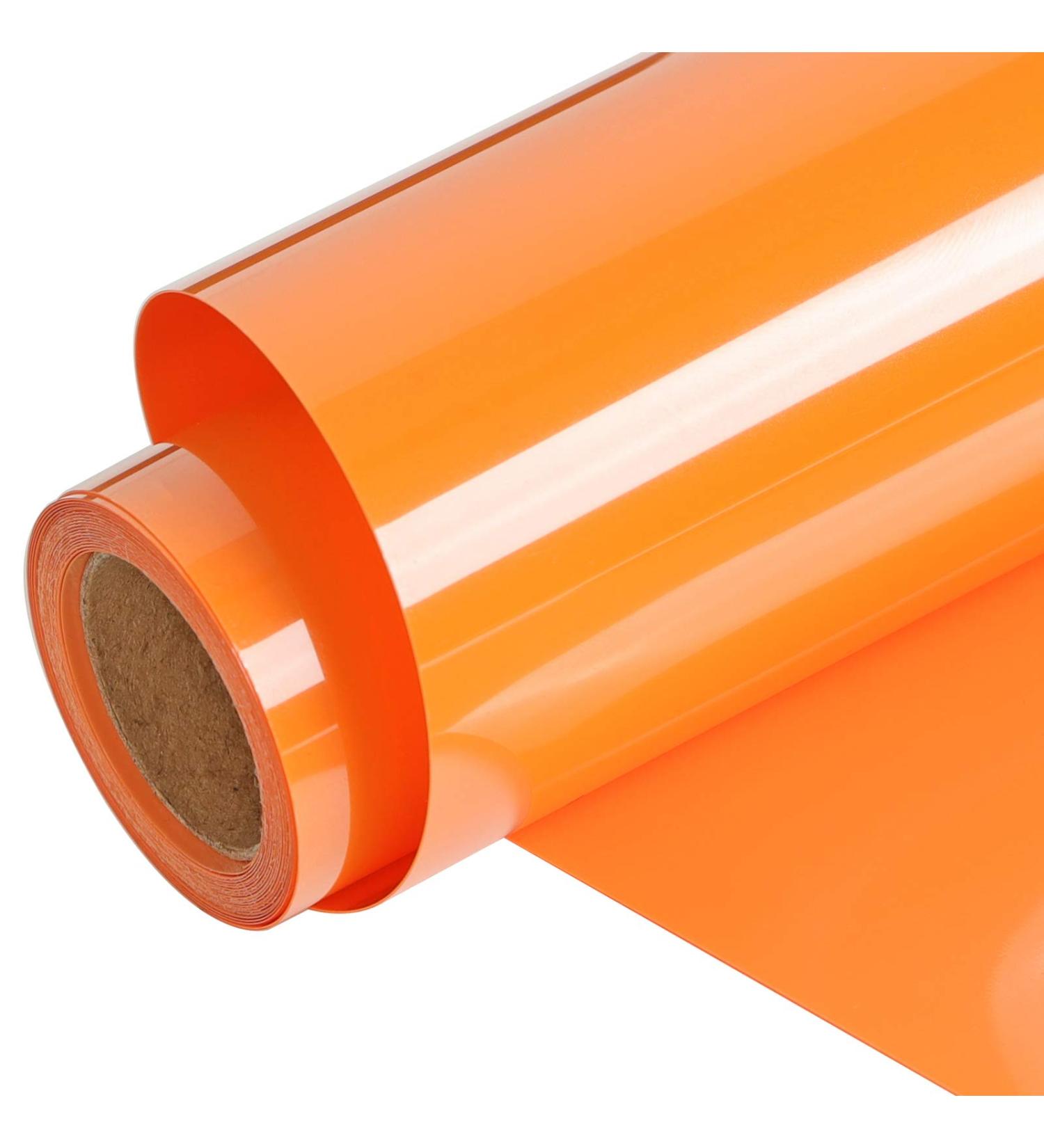 FUNKAKA Orange HTV Vinyl Roll 12 x 9' - Easy Weed & Cut Heat Transfer Vinyl for T-Shirt Design - Buy Online on GoSupps.com