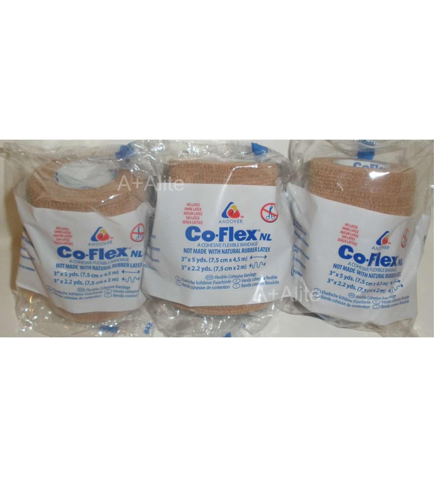 Andover CO-Flex NL 3x5Yds Tan Flesh 3-Pack Cohesive Bandage Wrap for Adults, Children, Pets - Latex Free & Flexible Elastic - Buy Online on GoSupps.com