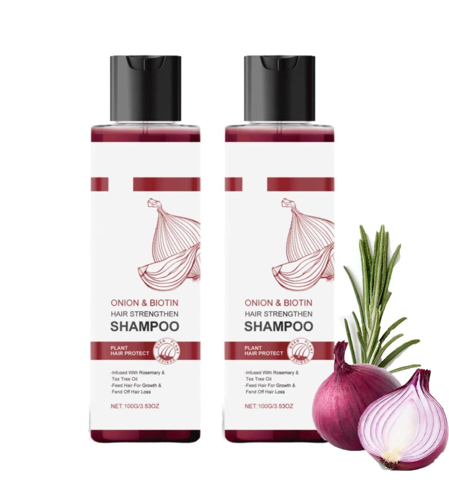 Shampooing de biotin oignon Shampooing de romarin d'oignon propre profond ment nourrissant pour la croissance des cheveux la perte anti-cheveux et l'amincissement le nettoyant hydratant (2pcs) - Buy Online on GoSupps.com