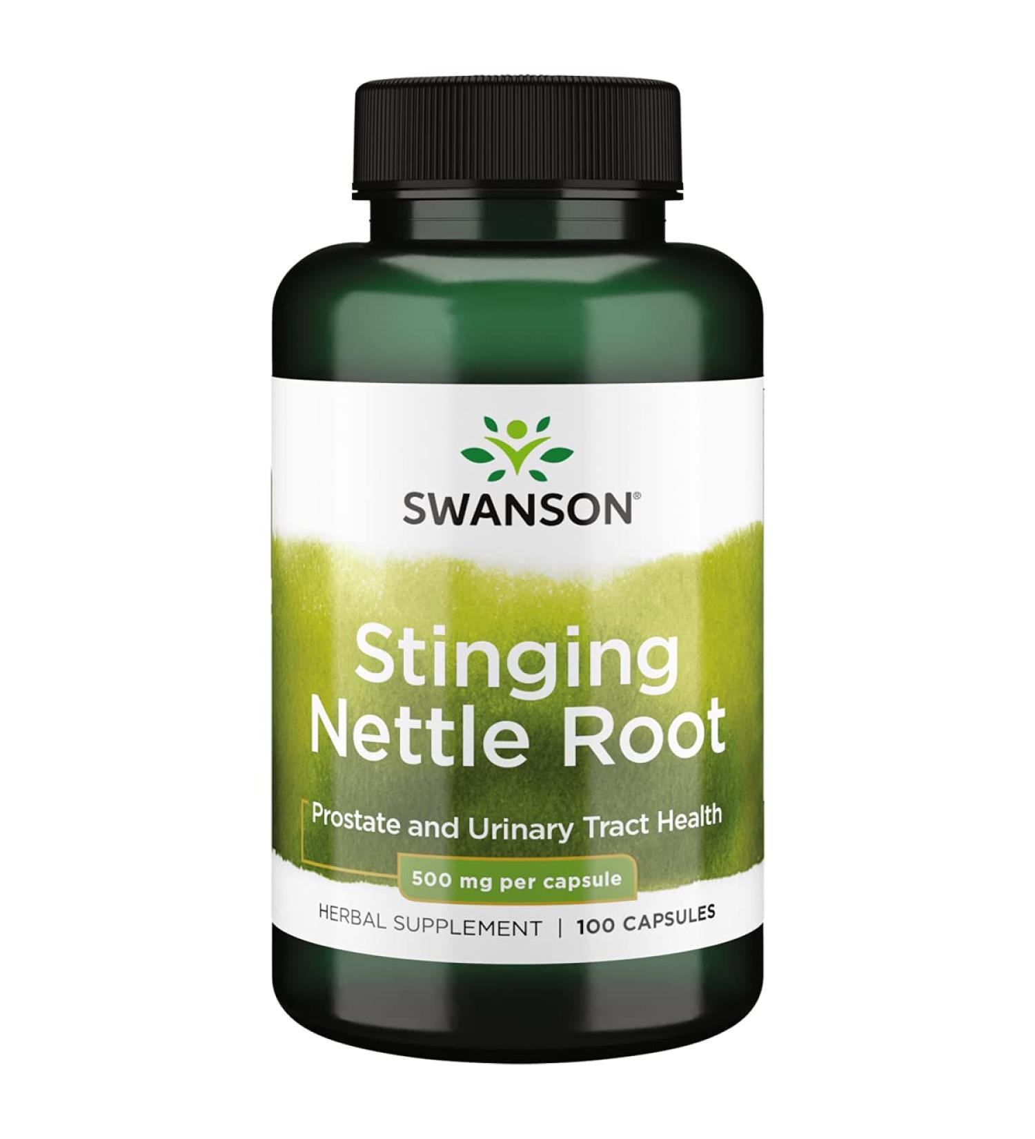 Stinging Nettle Root 500 mg Capsules - Natural Support for Prostate Health - 100 Count - Buy Online on GoSupps.com