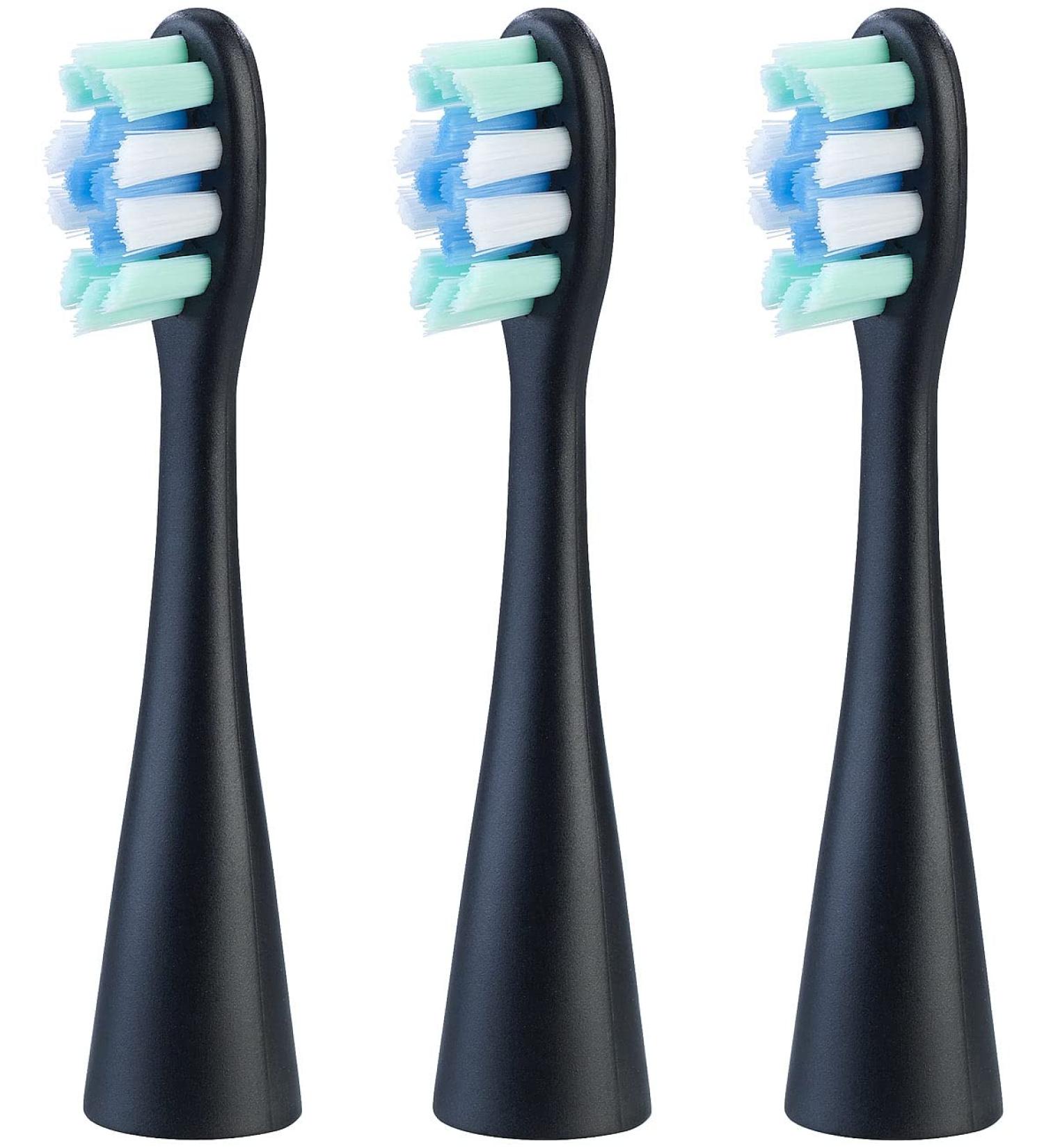 Newgen Medicals Accessories to Travelet toothbrush: 3-Set replacement brushes "Medium" for smart sound toothbrush SZB-200.App (smart toothbrush sound toothbrush with app toothbrushes essays)