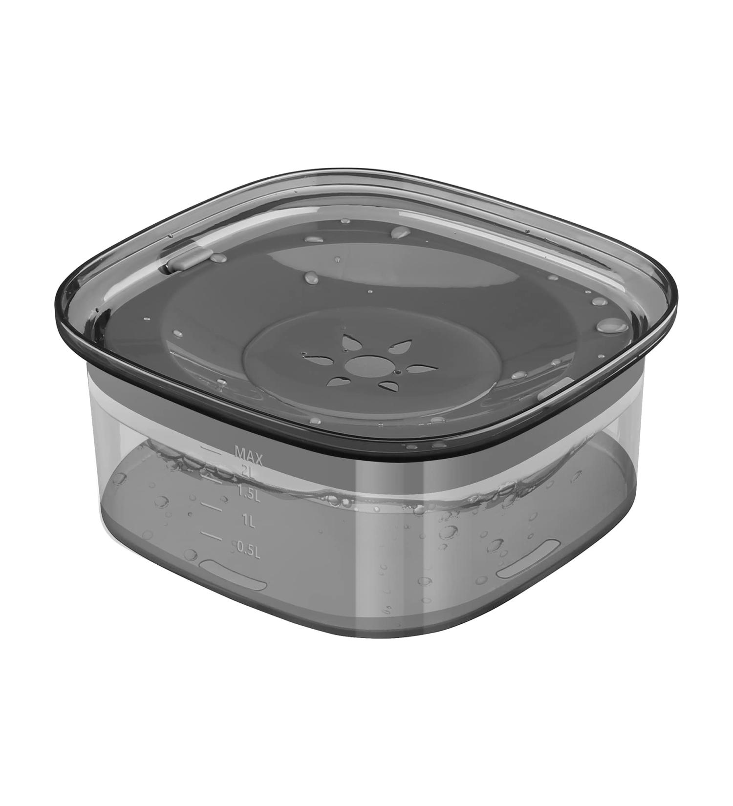 Pettom 2L Leakproof Dog Water Bowl | Non-Slip Travel-Friendly Design for Dogs | Antilabber & Large Black Pet Dispenser - Buy Online on GoSupps.com