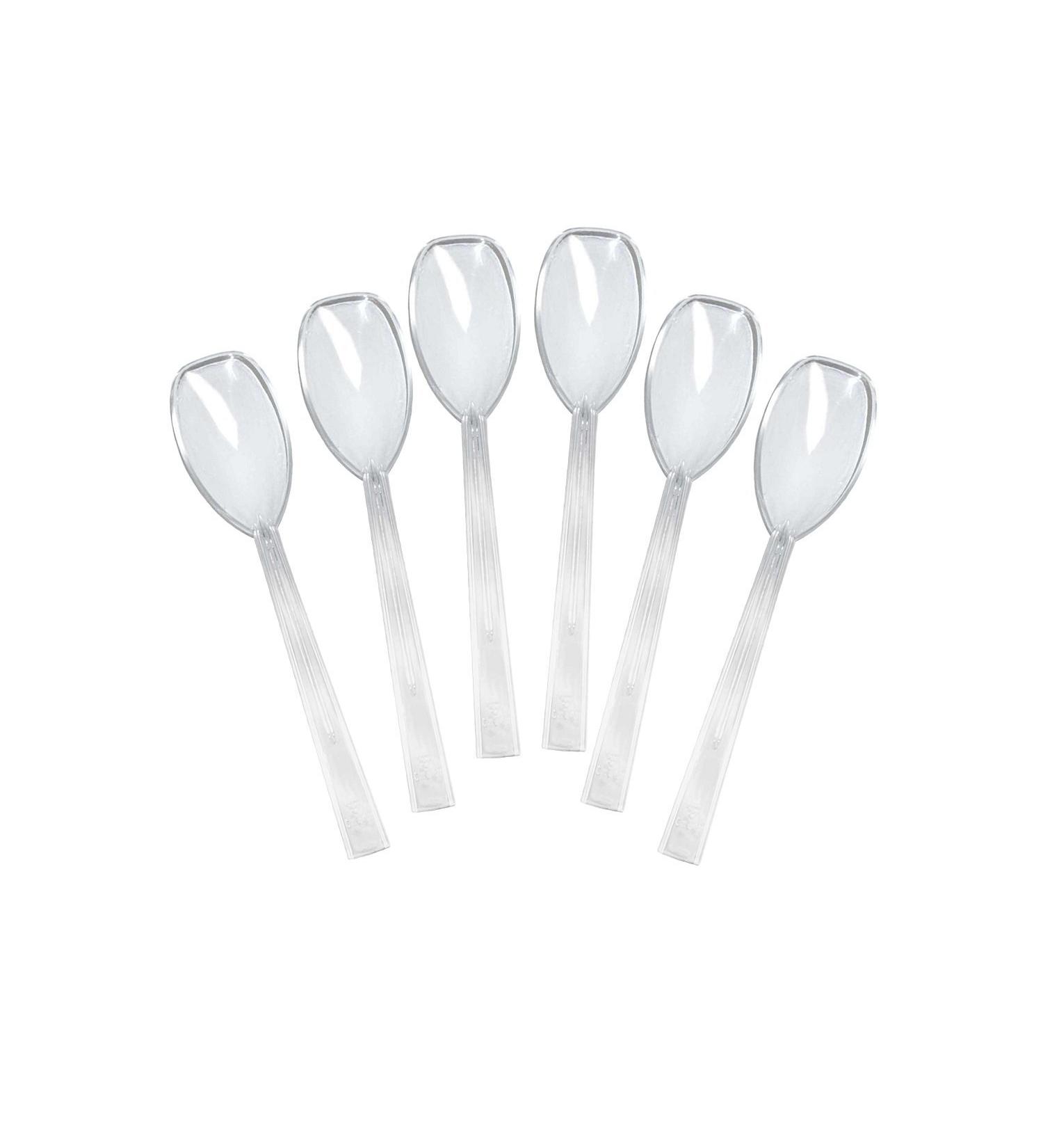 Party Essentials Clear Hard Plastic Serving Spoons - 9.5 Inch, 12 Count - Buy Online on GoSupps.com