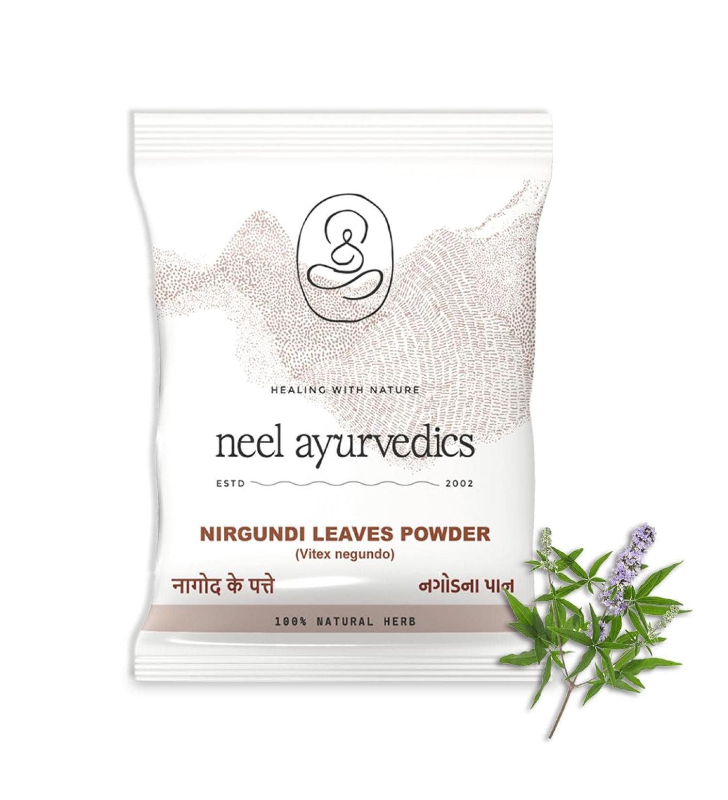 Neel Ayurvedics Nirgundi Leaves Nagod Pan Nepalo Powder 300 GM