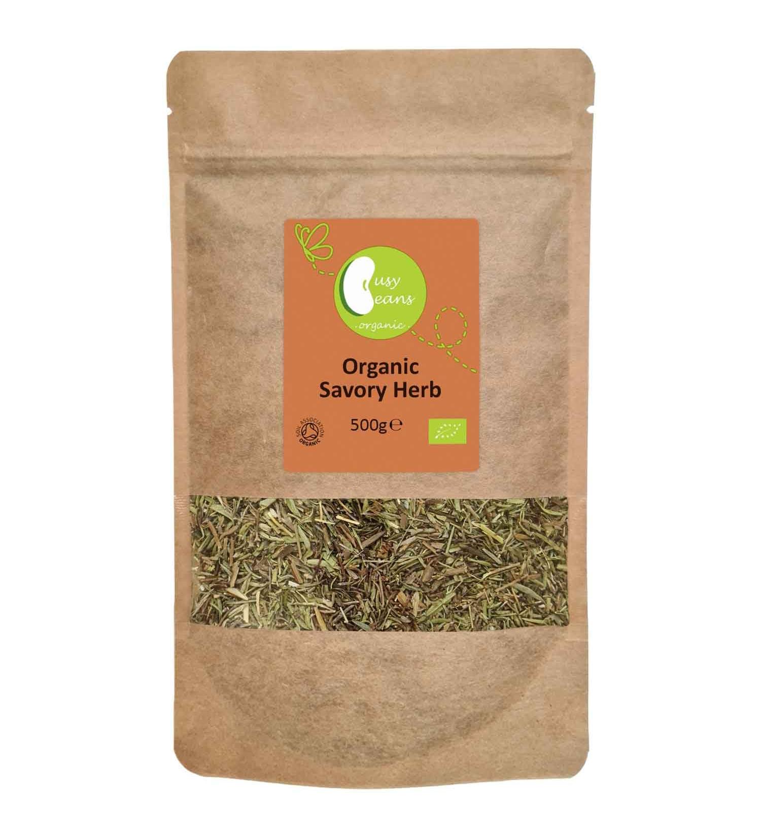 Organic Savory Herb - Certified Organic - by Busy Beans Organic (500g) - Buy Online on GoSupps.com