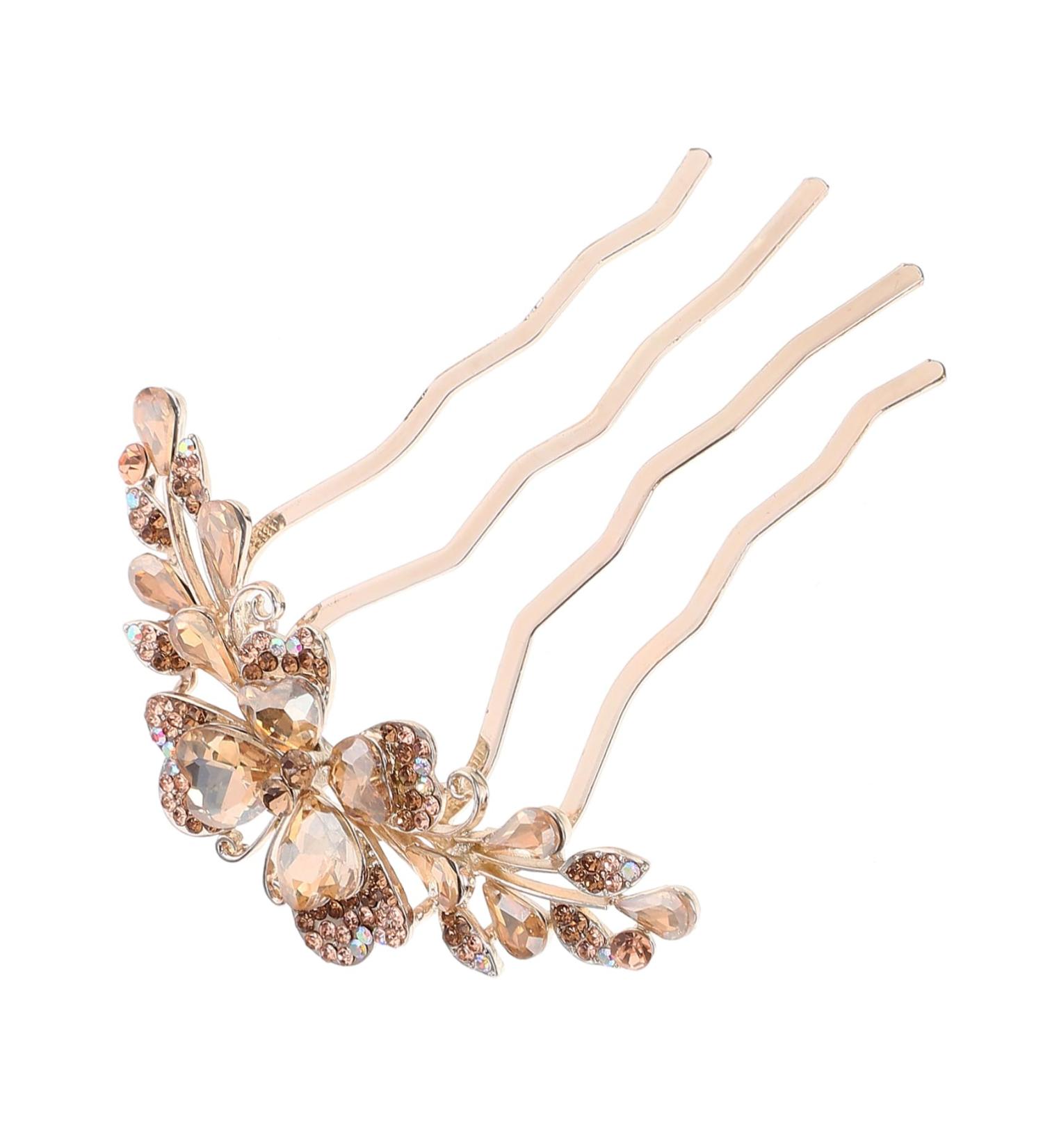 DRESSOOS Hair Comb Rhinestone Clips Rhinestone Hair Pin Hair Side Comb Rhinestone Hair Clips Hair Accessories for Women Bride Hair Accessories Tiara Decorate Bow Tie Mother Metal - Buy Online on GoSupps.com