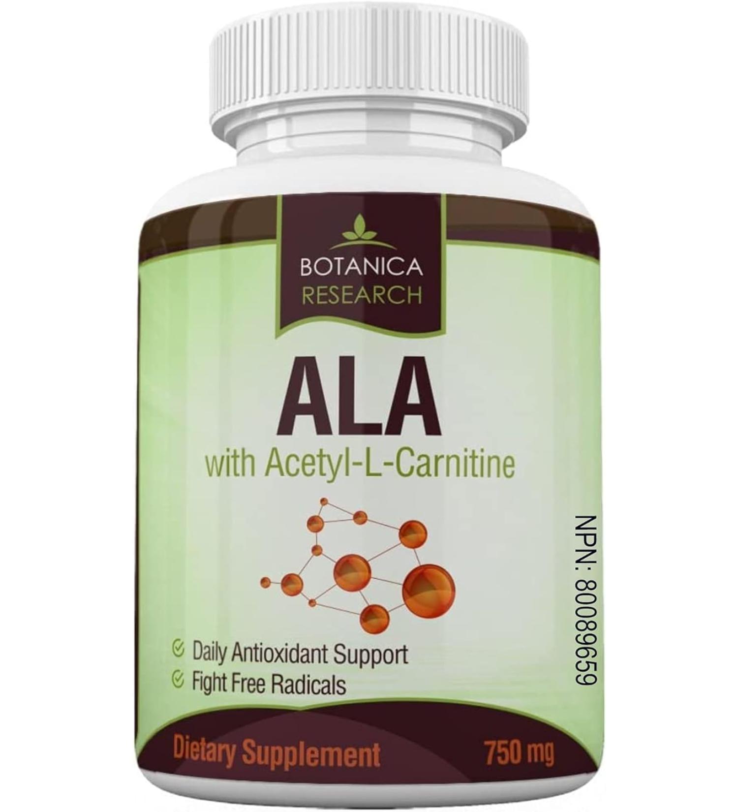 Alpha Lipoic Acid with Acetyl L Carnitine - ALA ALC Anti Aging Health & Wellness Formula to Support Nerve Health Tingling Feet Hands Limbs 60 Vitamin Complex Capsules - Buy Online on GoSupps.com