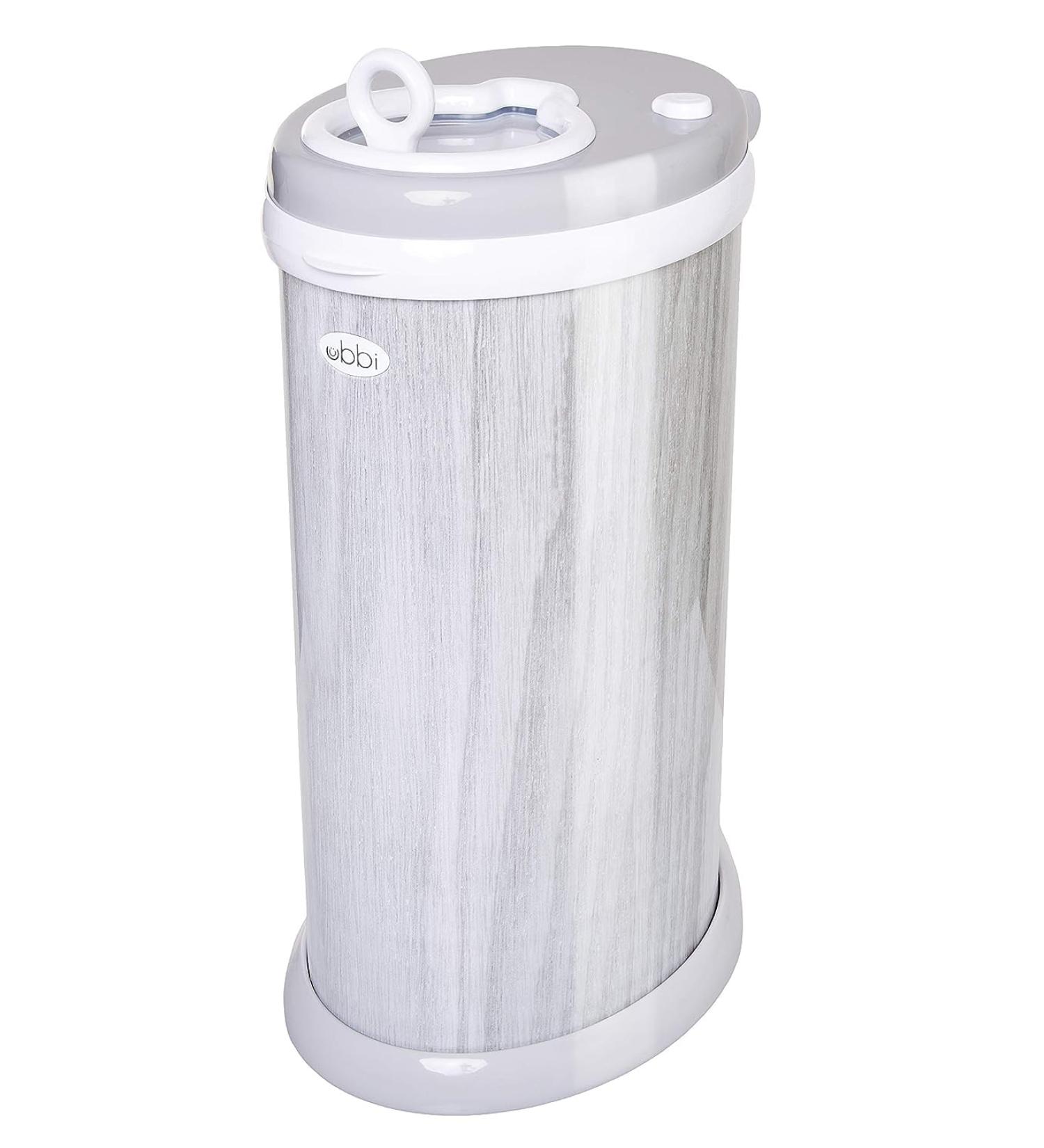 Ubbi Steel Diaper Pail - Award-Winning Odor Locking Design No Special Bag Required Woodgrain Finish | Must-Have for Baby Registry - Shop Internationally! - Buy Online on GoSupps.com