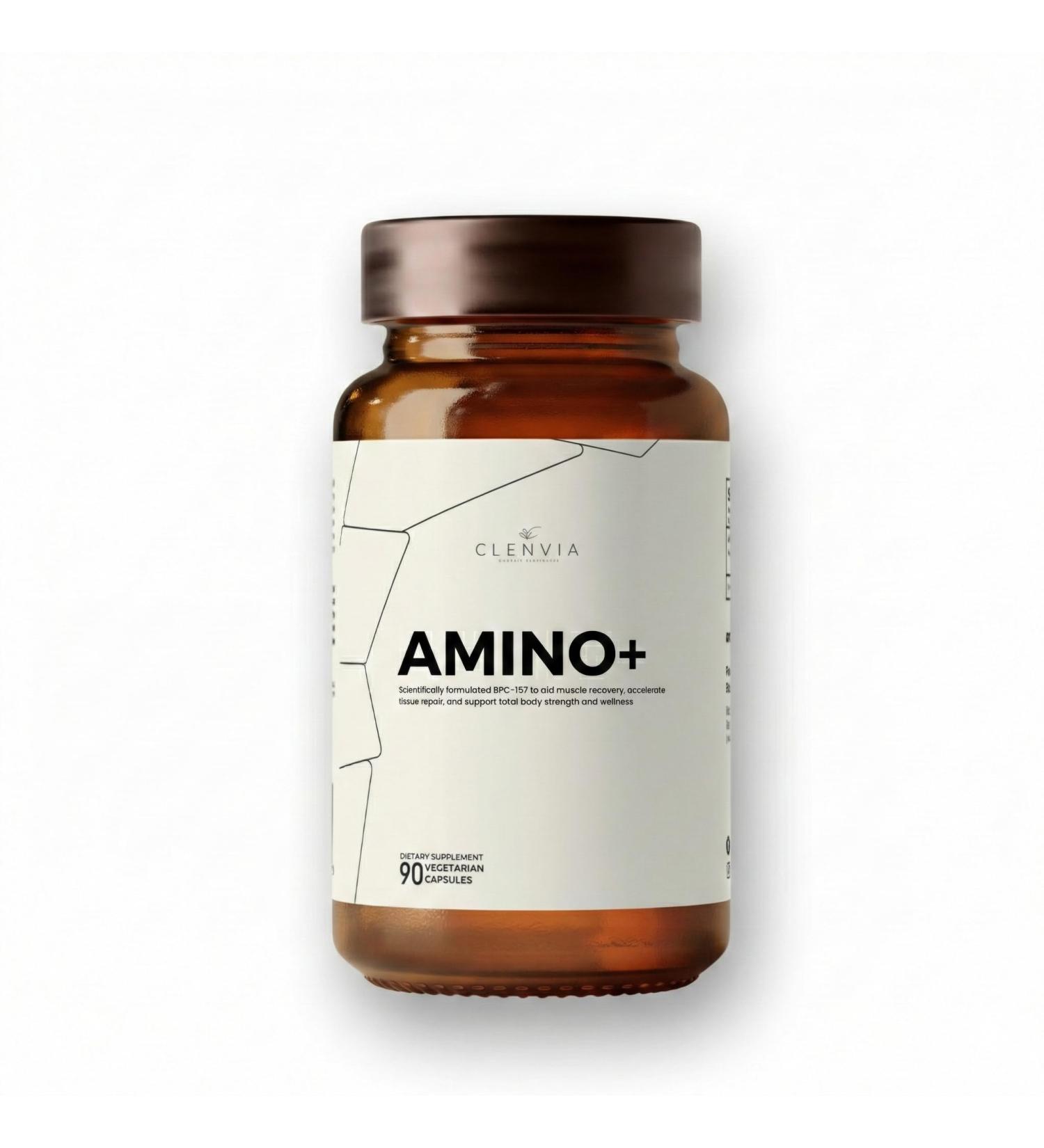 CLENVIA Amino Recovery Support Capsules Essential Amino Acid Blend for Active Lifestyle Daily Muscle Wellness & Performance Support 90 Vegetarian Capsules