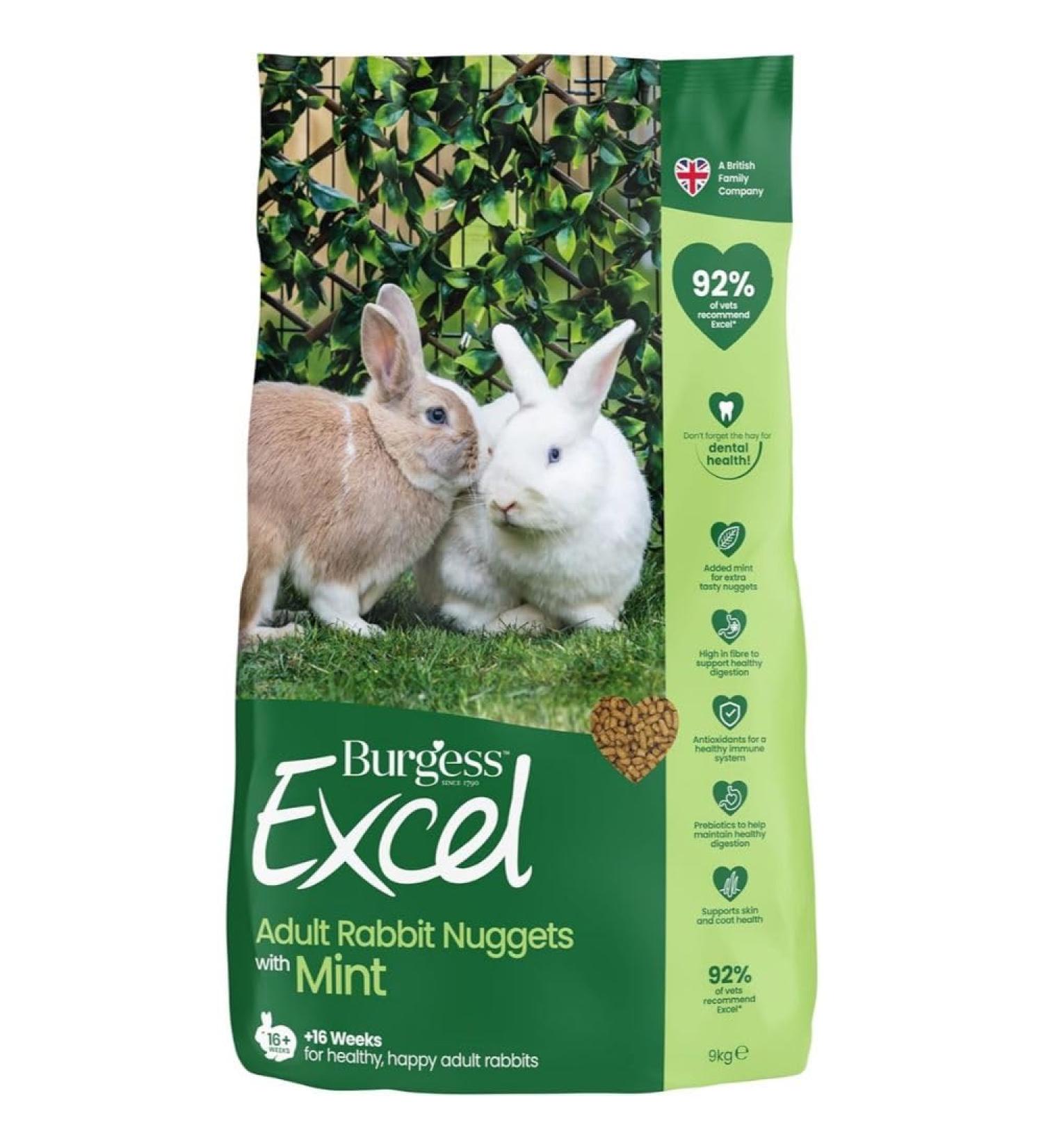 Excel Rabbit Food Green 9 kg (Pack of 1) Mint 9 kg (Pack of 1)
