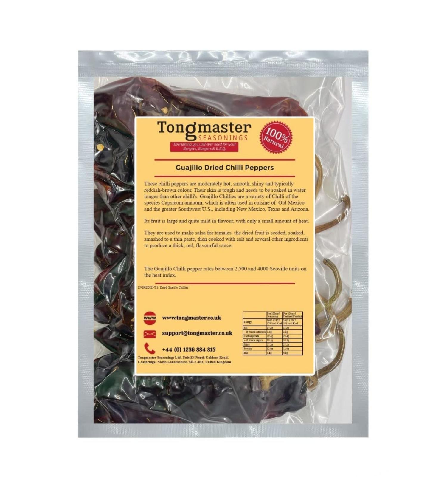 Dried Whole Guajillo Chilli Peppers - 200g