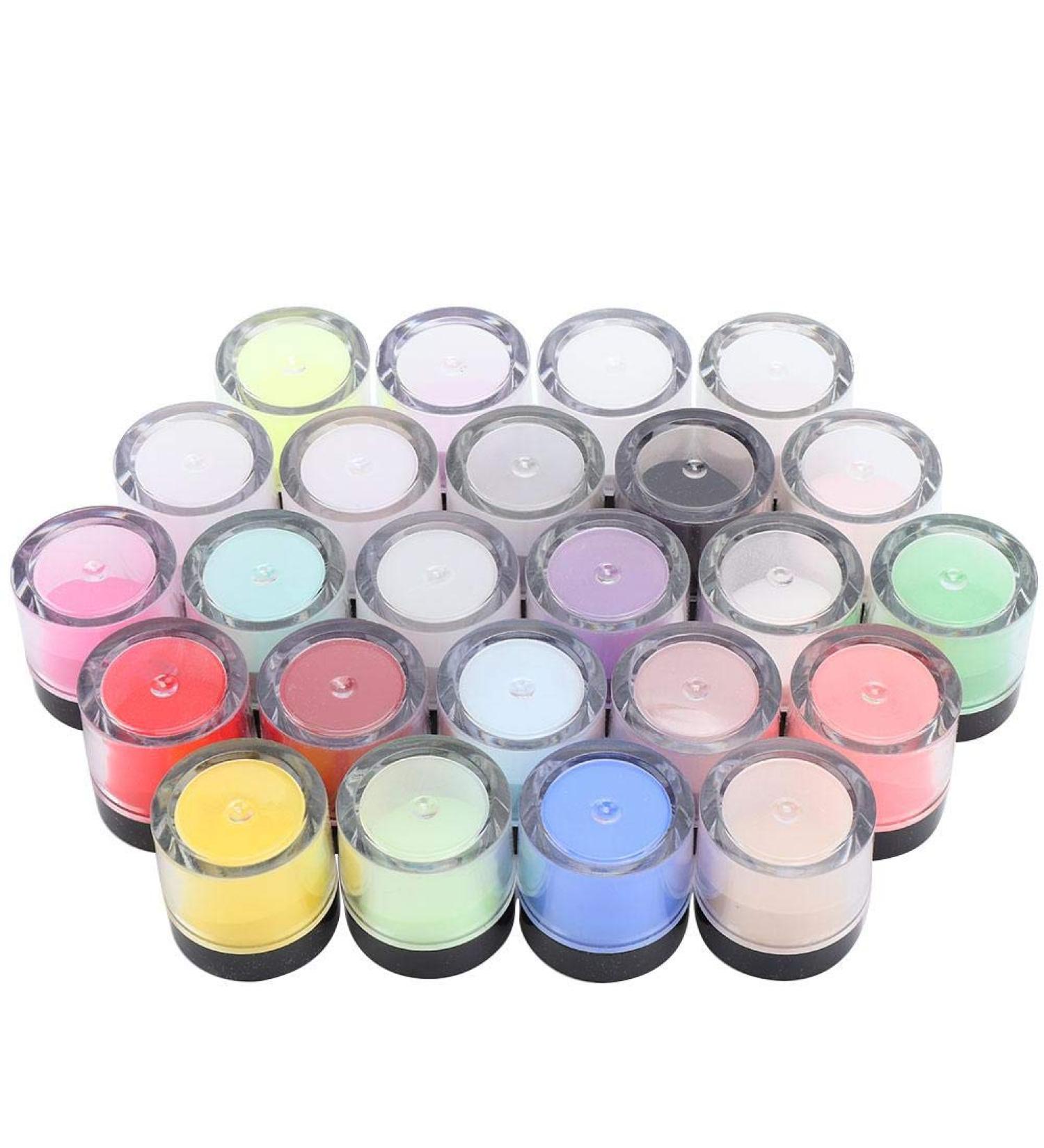 24 Colors Acrylic Powder Set for Nail Art | Crystal Nail Decoration & Builder Accessories for Studios & Home - Buy Online on GoSupps.com